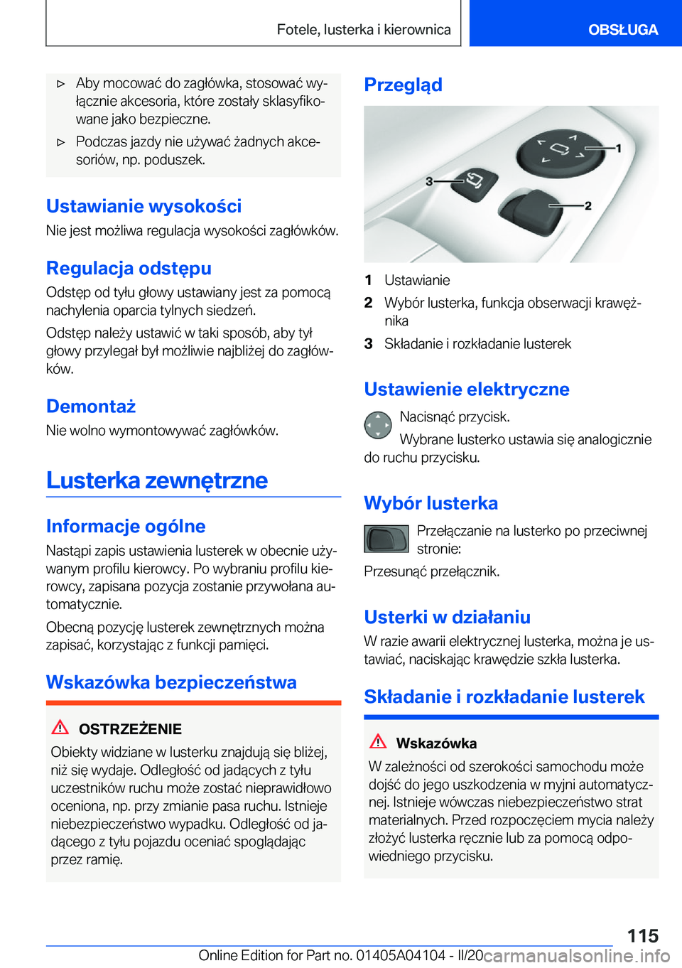 BMW Z4 2020  Instrukcja obsługi (in Polish) 'x�A�b�y��m�o�c�o�w�a�