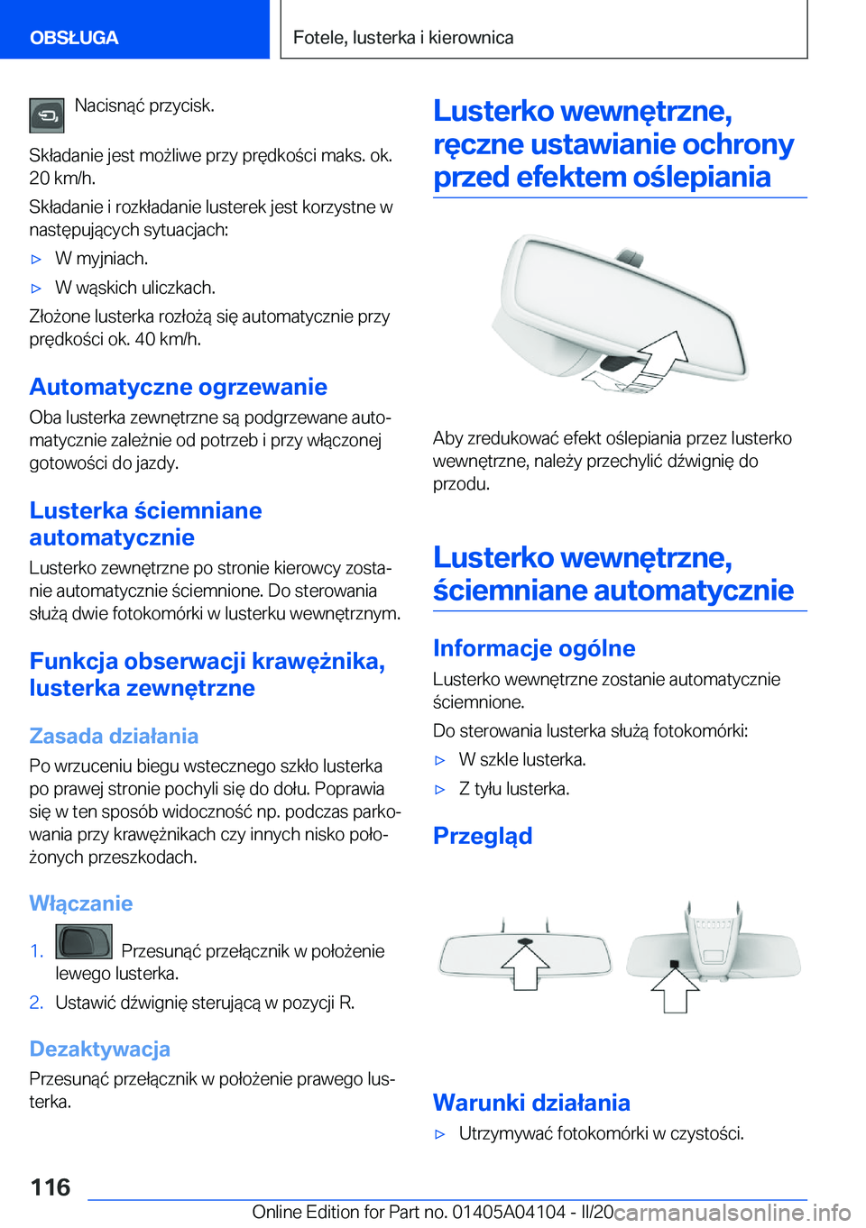 BMW Z4 2020  Instrukcja obsługi (in Polish) �N�a�c�i�s�n�
