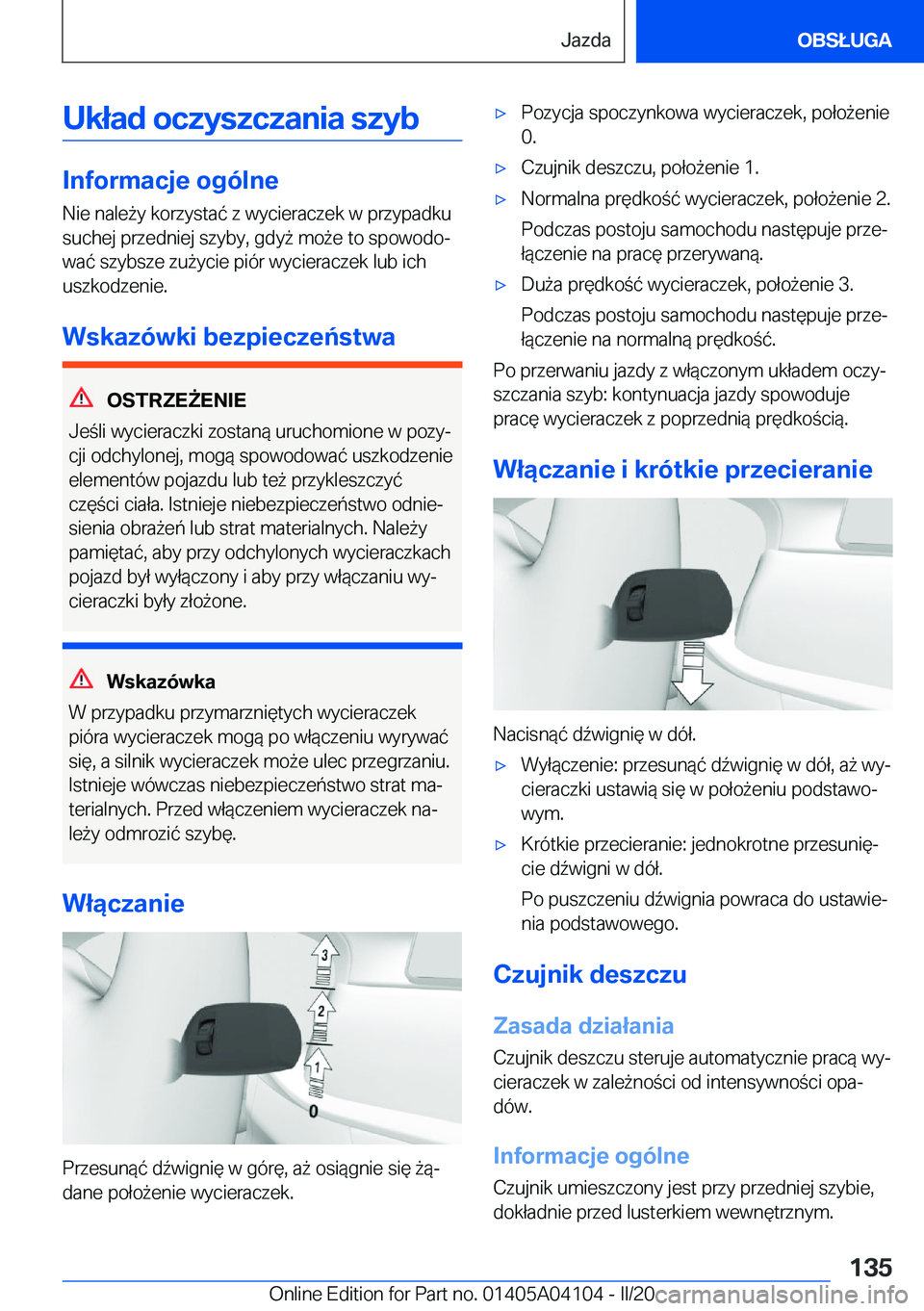 BMW Z4 2020  Instrukcja obsługi (in Polish) �U�k�ł�a�d��o�c�z�y�s�z�c�z�a�n�i�a��s�z�y�b
�I�n�f�o�r�m�a�c�j�e��o�g�
