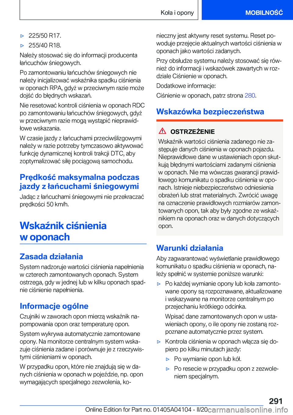BMW Z4 2020  Instrukcja obsługi (in Polish) 'x�2�2�5�/�5�0��R�1�7�.'x�2�5�5�/�4�0��R�1�8�.
�N�a�l�e9�y��s�t�o�s�o�w�a�
