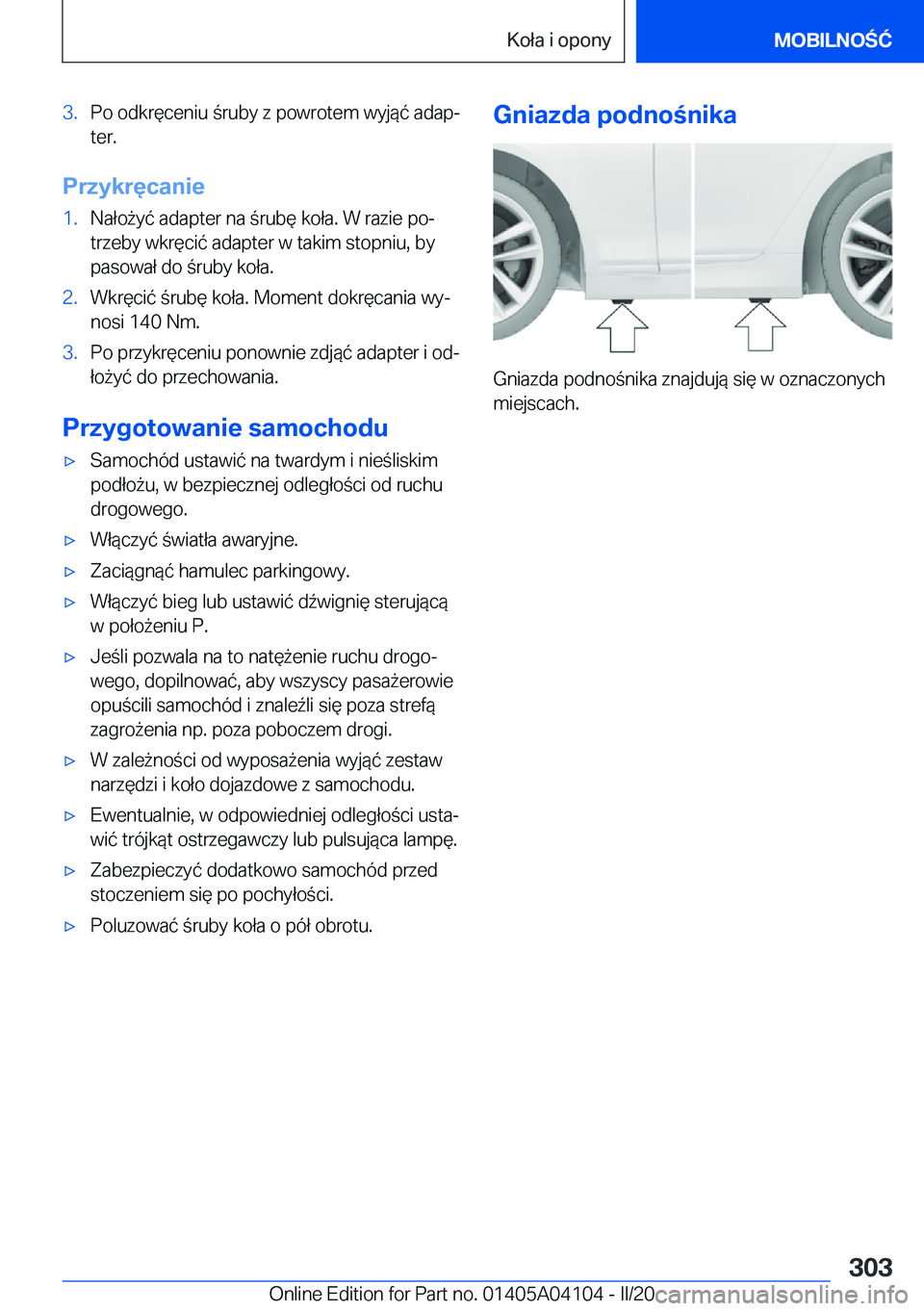 BMW Z4 2020  Instrukcja obsługi (in Polish) �3�.�P�o��o�d�k�r�