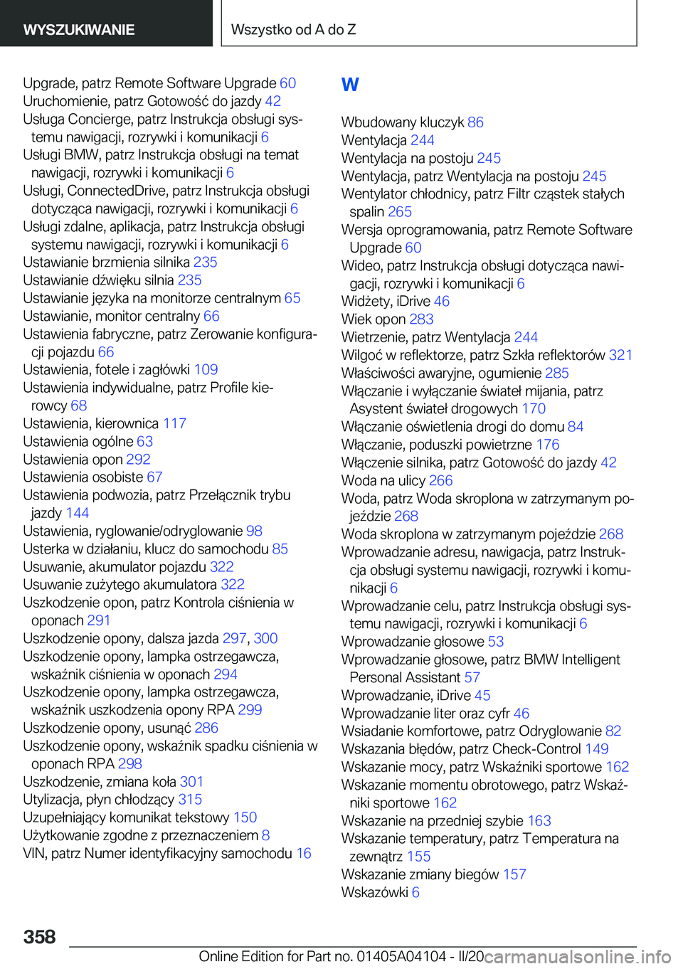 BMW Z4 2020  Instrukcja obsługi (in Polish) �U�p�g�r�a�d�e�,��p�a�t�r�z��R�e�m�o�t�e��S�o�f�t�w�a�r�e��U�p�g�r�a�d�e��6�0�
�U�r�u�c�h�o�m�i�e�n�i�e�,��p�a�t�r�z��G�o�t�o�w�o�