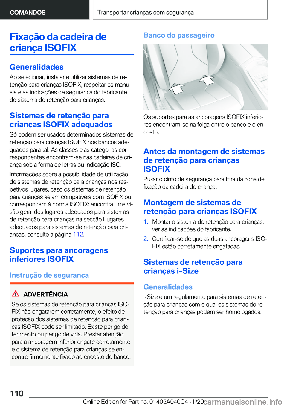 BMW Z4 2020  Manual do condutor (in Portuguese) �F�i�x�a�