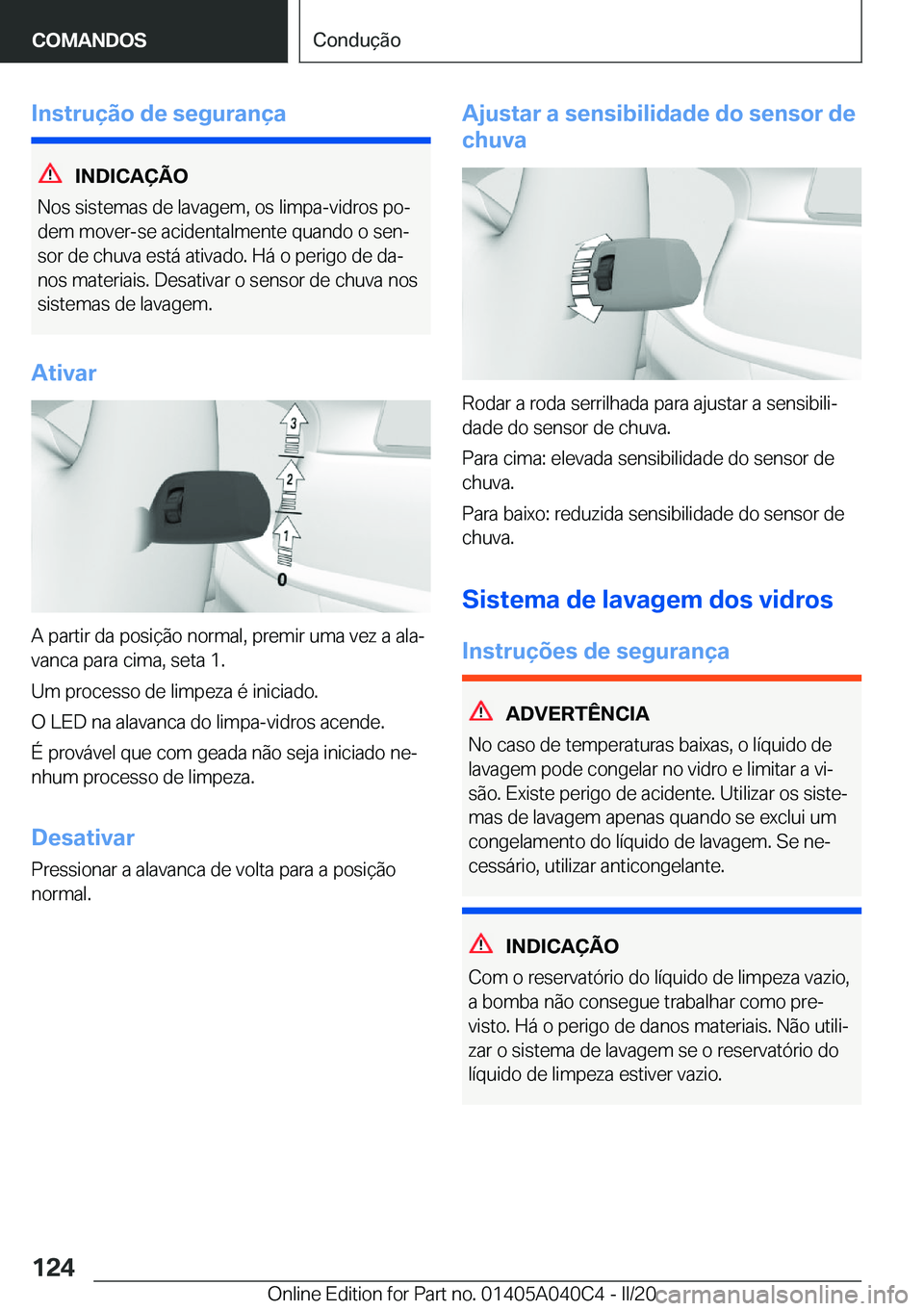 BMW Z4 2020  Manual do condutor (in Portuguese) �I�n�s�t�r�u�