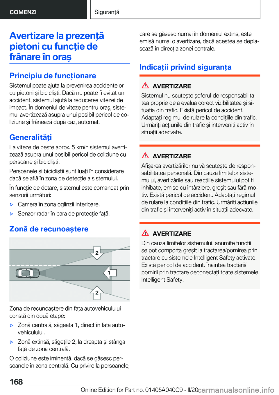 BMW Z4 2020  Ghiduri De Utilizare (in Romanian) �A�v�e�r�t�i�z�a�r�e��l�a��p�r�e�z�e�n�