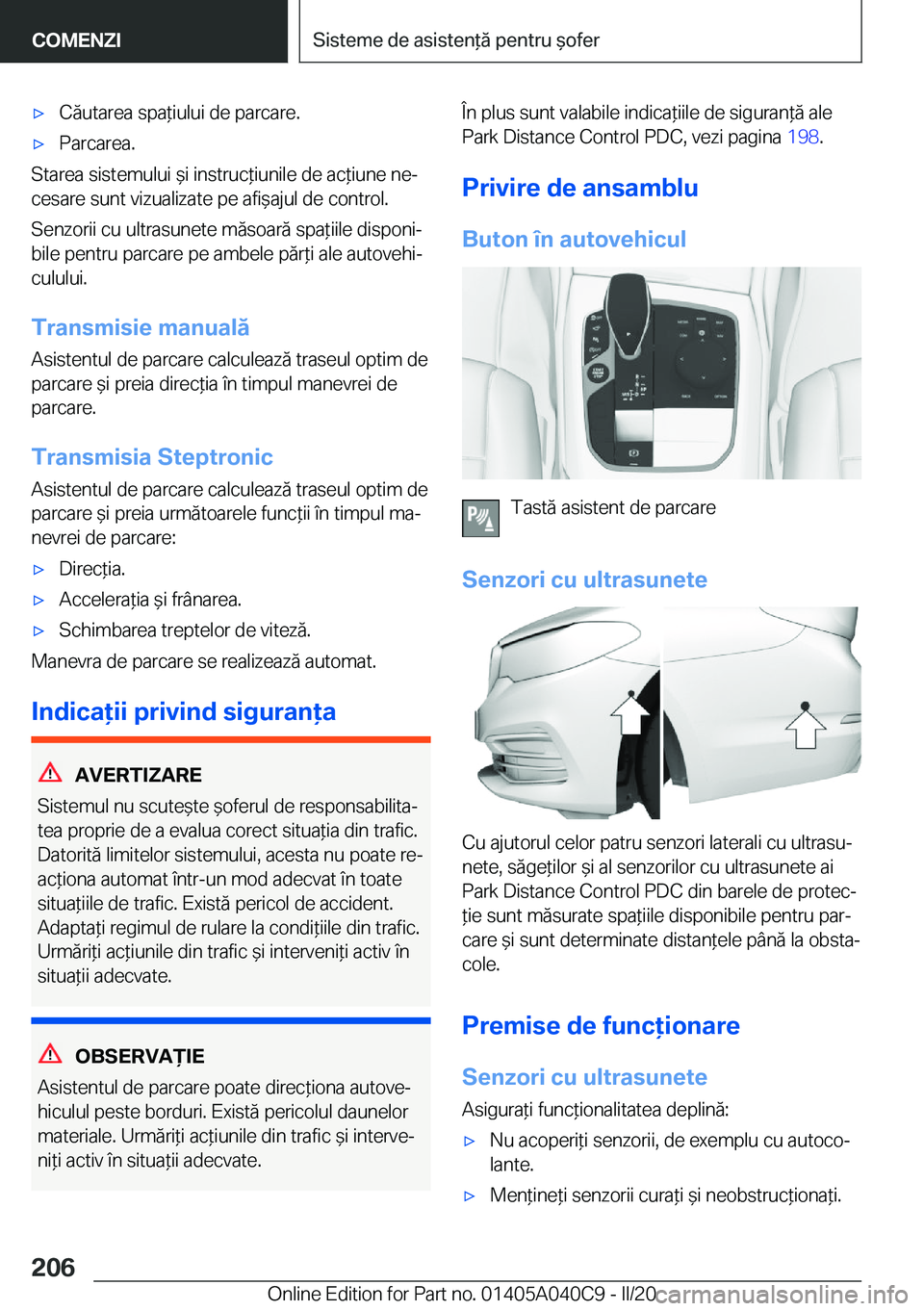 BMW Z4 2020  Ghiduri De Utilizare (in Romanian) 'x�C�