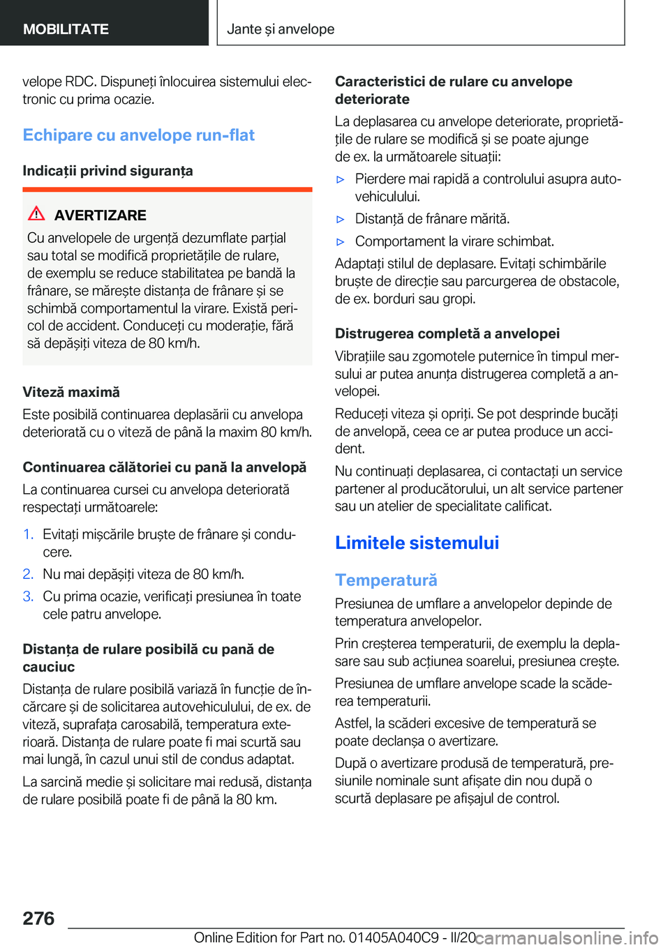 BMW Z4 2020  Ghiduri De Utilizare (in Romanian) �v�e�l�o�p�e��R�D�C�.��D�i�s�p�u�n�e*�i��