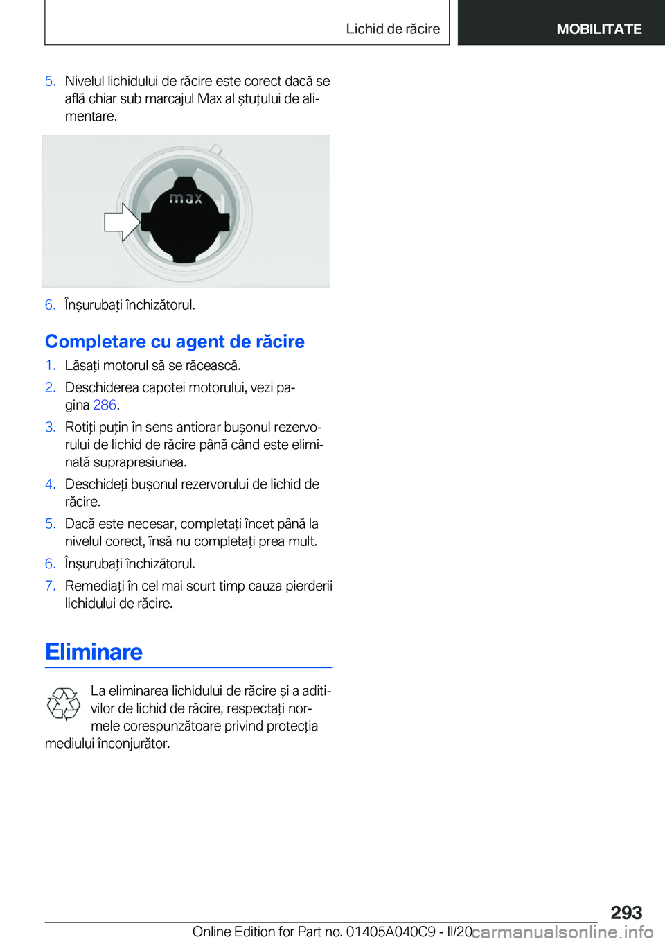 BMW Z4 2020  Ghiduri De Utilizare (in Romanian) �5�.�N�i�v�e�l�u�l��l�i�c�h�i�d�u�l�u�i��d�e��r�