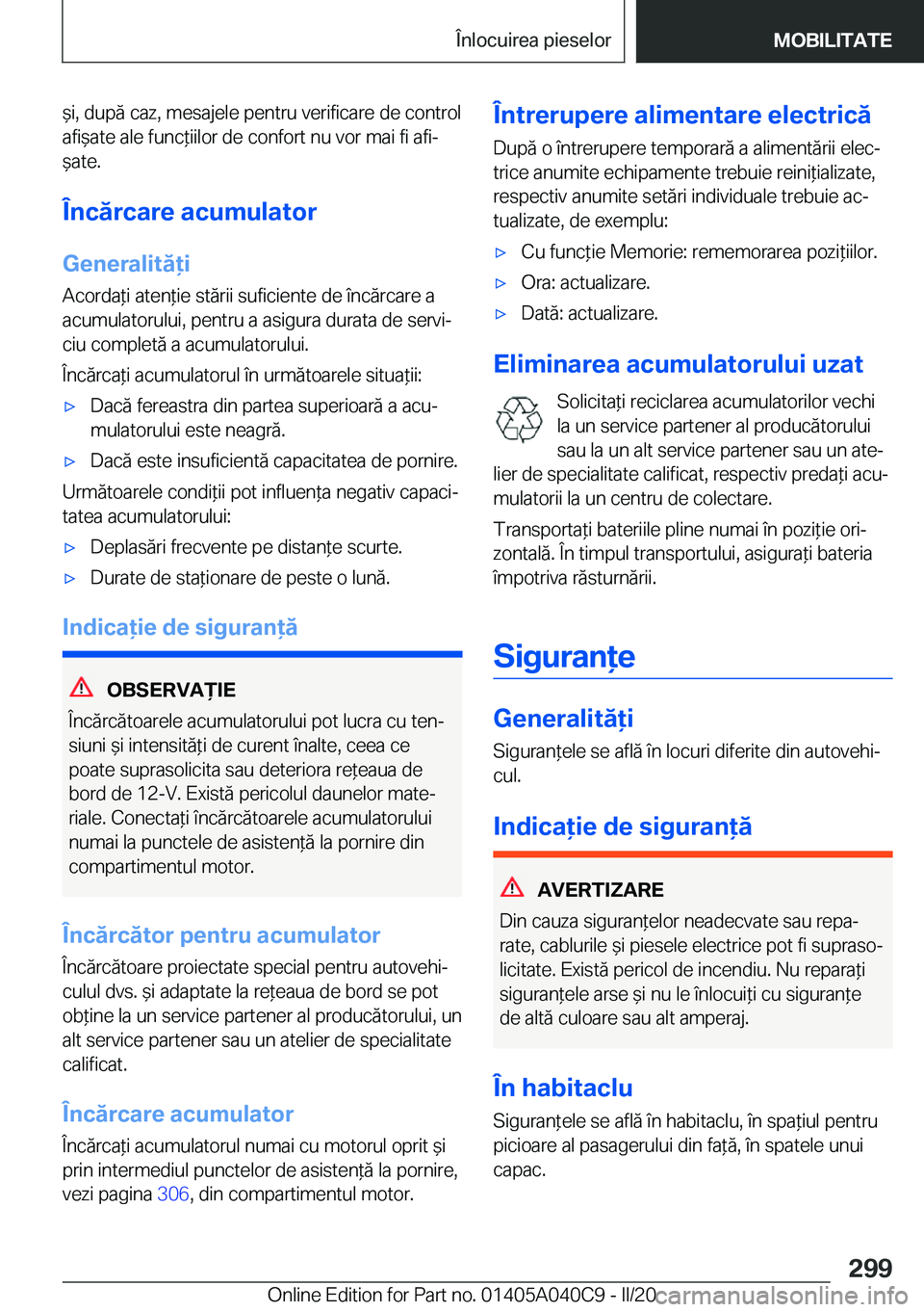 BMW Z4 2020  Ghiduri De Utilizare (in Romanian) &�i�,��d�u�p�