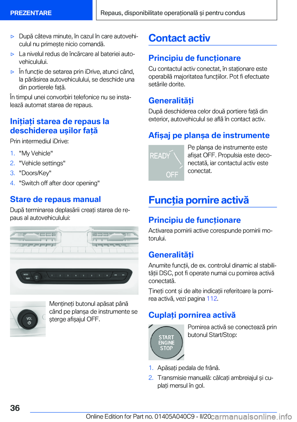 BMW Z4 2020  Ghiduri De Utilizare (in Romanian) 'x�D�u�p�