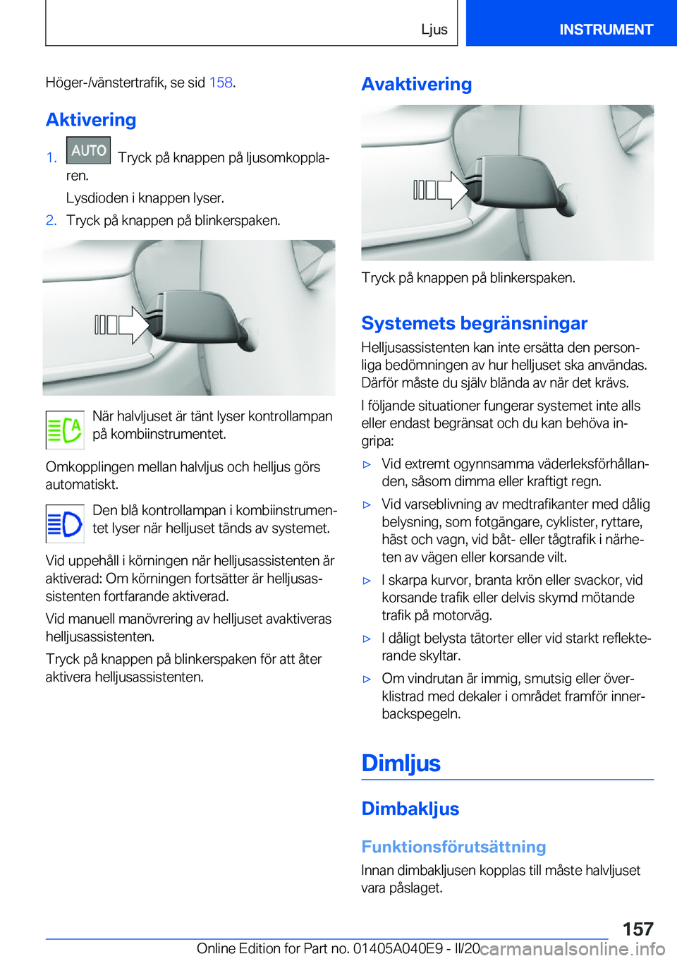 BMW Z4 2020  InstruktionsbÖcker (in Swedish) �H�