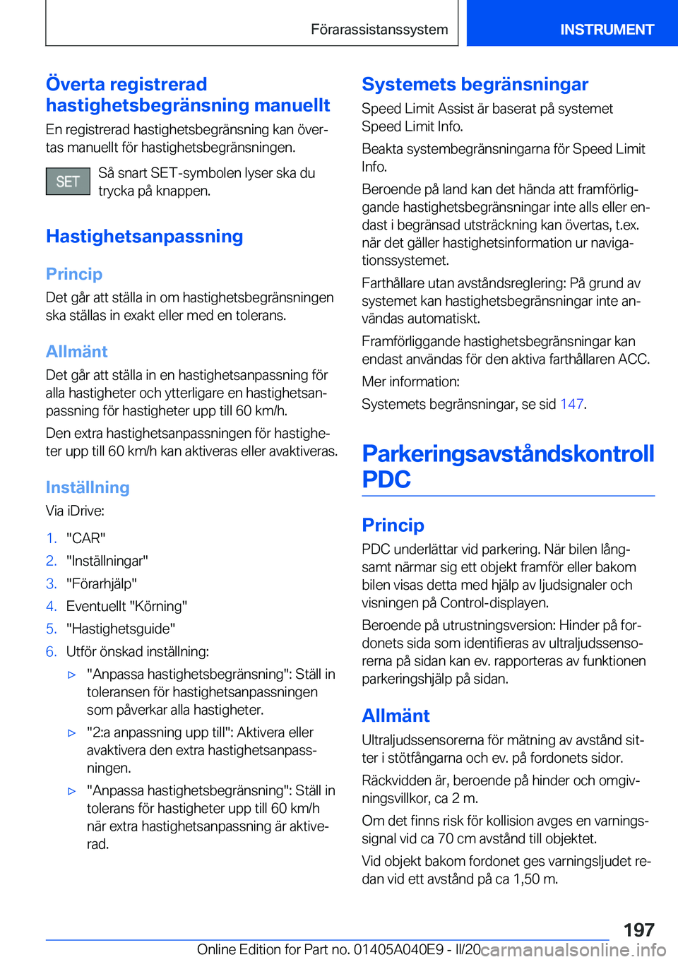 BMW Z4 2020  InstruktionsbÖcker (in Swedish) �