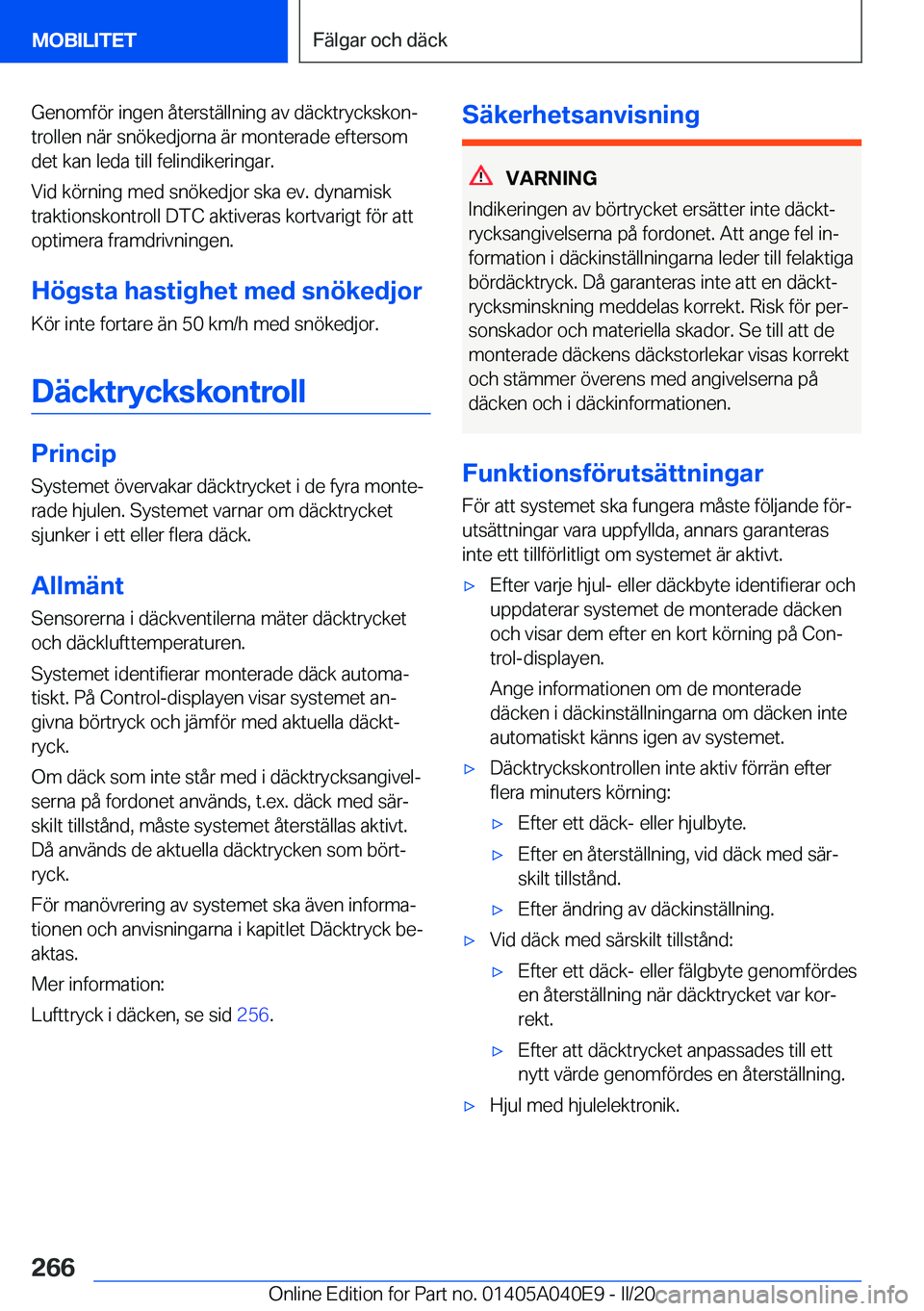 BMW Z4 2020  InstruktionsbÖcker (in Swedish) �G�e�n�o�m�f�