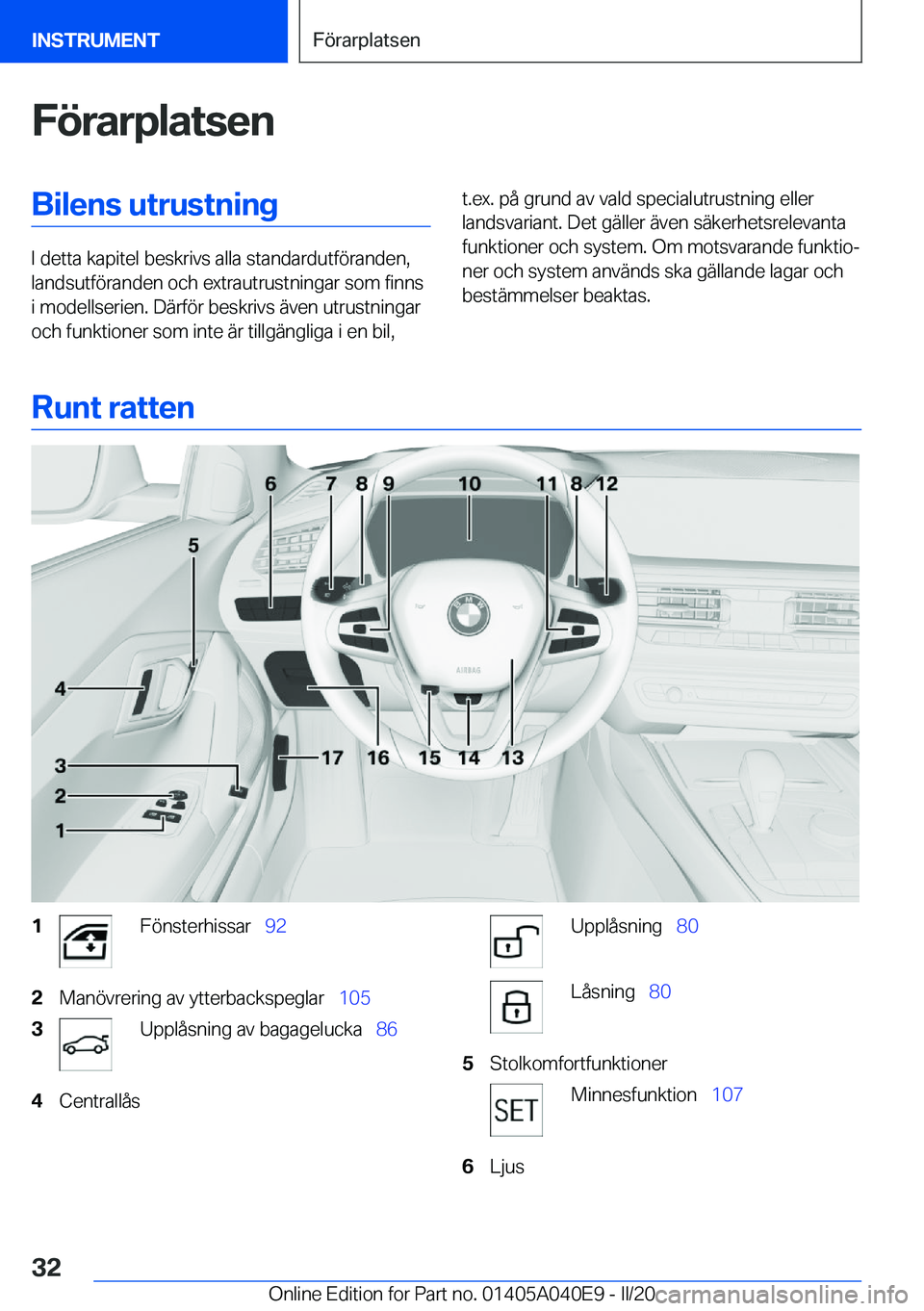 BMW Z4 2020  InstruktionsbÖcker (in Swedish) �F�