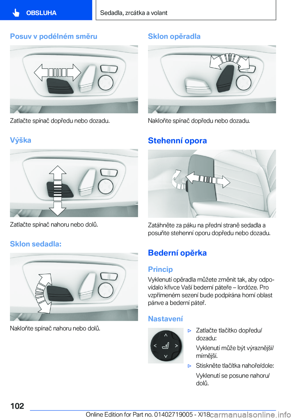 BMW Z4 2019  Návod na použití (in Czech) �P�o�s�u�v��v��p�o�d�