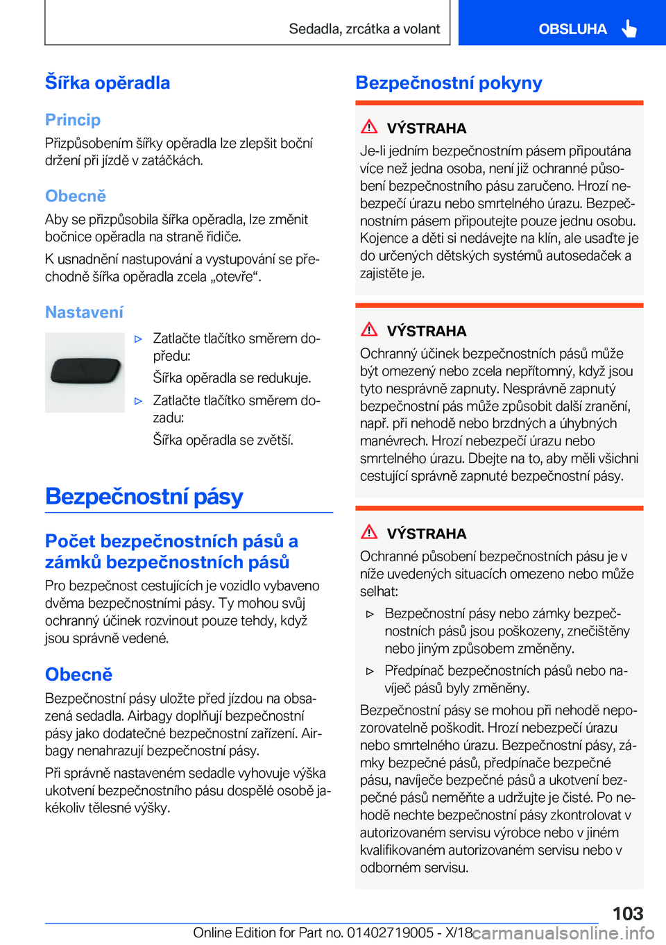 BMW Z4 2019  Návod na použití (in Czech) '�
