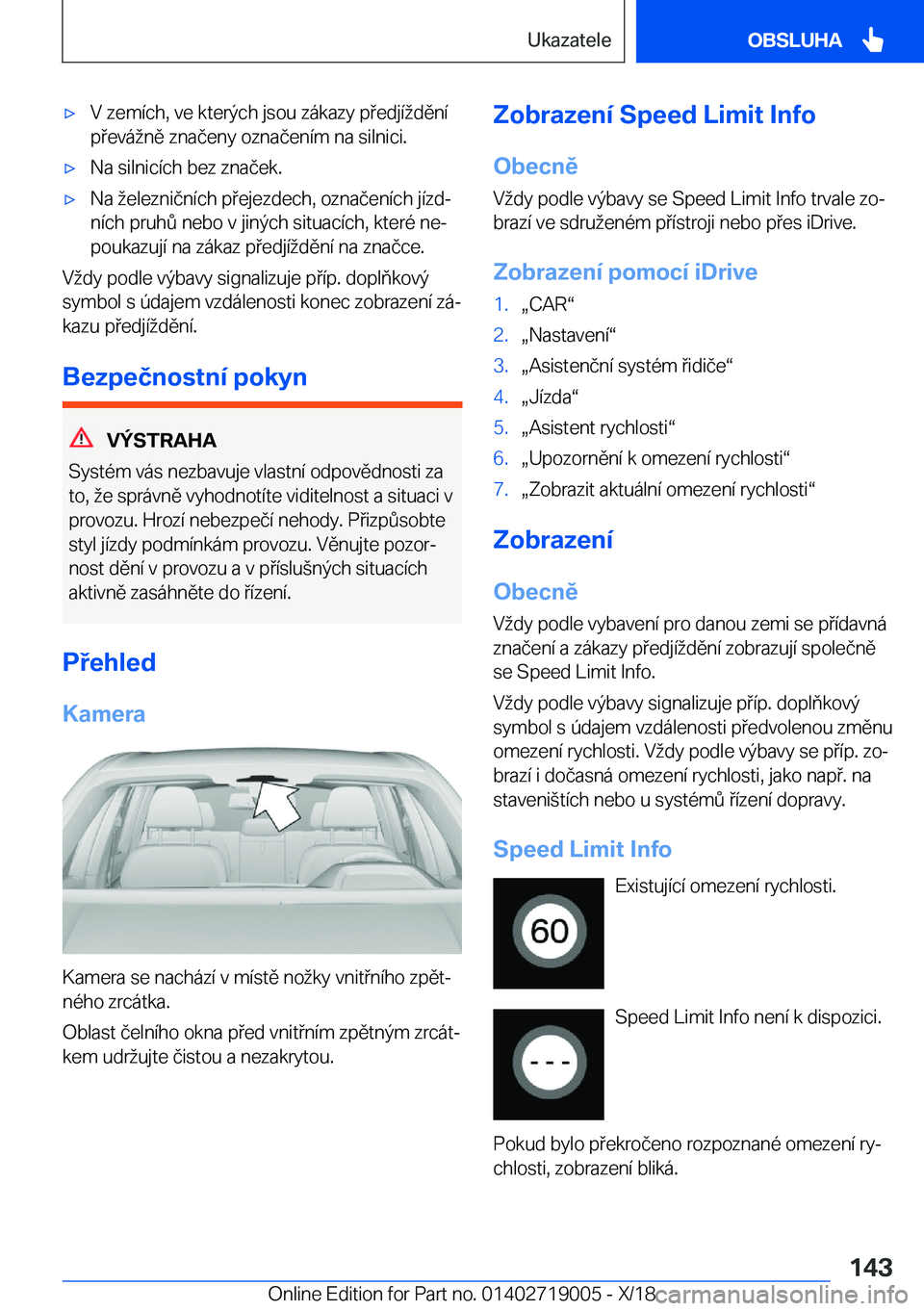 BMW Z4 2019  Návod na použití (in Czech) x�V��z�e�m�
