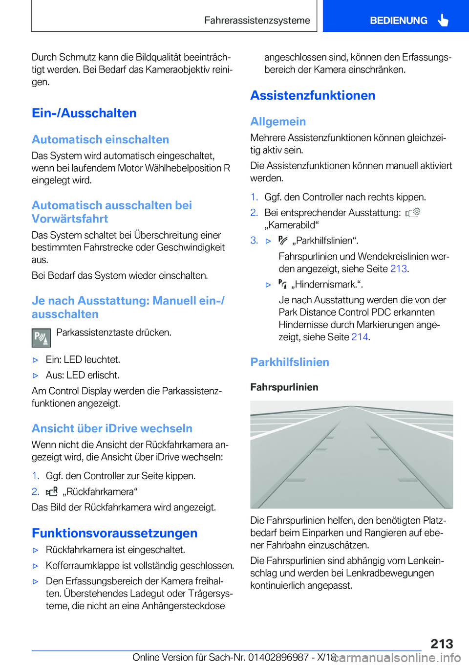 BMW Z4 2019  Betriebsanleitungen (in German) �D�u�r�c�h��S�c�h�m�u�t�z��k�a�n�n��d�i�e��B�i�l�d�q�u�a�l�i�t�