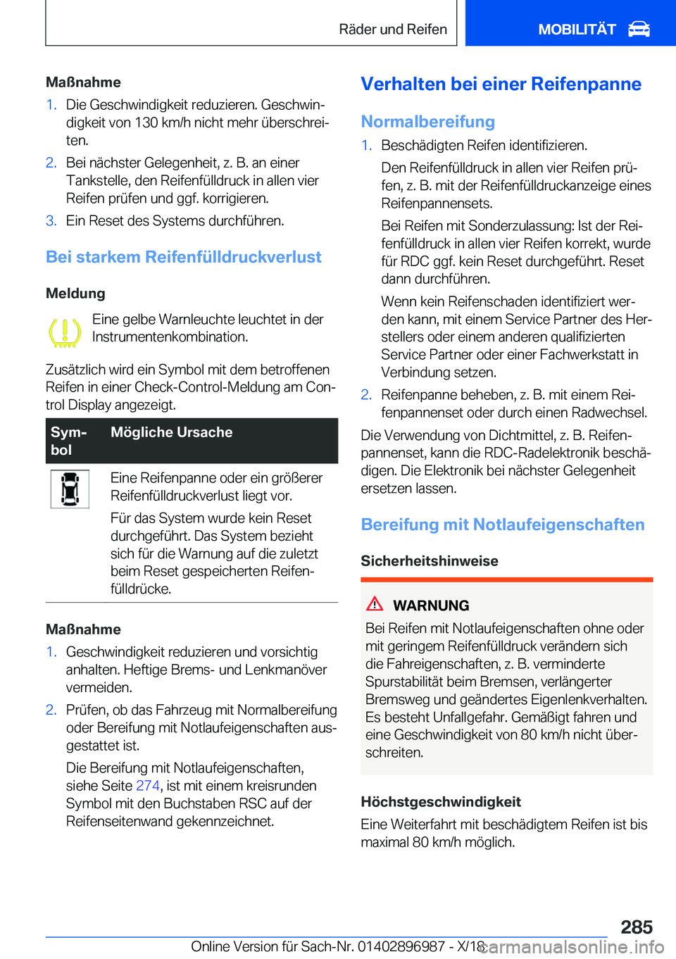 BMW Z4 2019  Betriebsanleitungen (in German) �M�a�