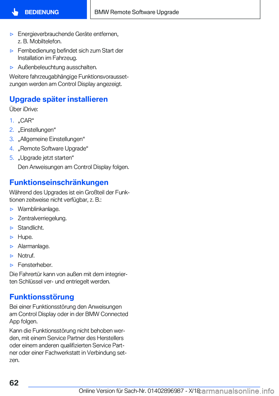 BMW Z4 2019  Betriebsanleitungen (in German) x�E�n�e�r�g�i�e�v�e�r�b�r�a�u�c�h�e�n�d�e��G�e�r�