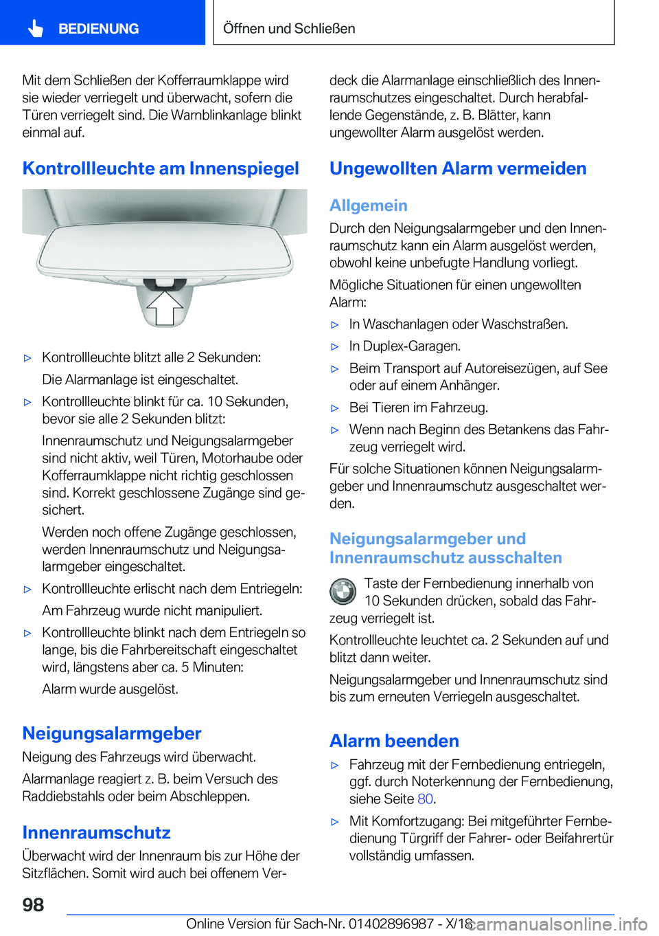 BMW Z4 2019  Betriebsanleitungen (in German) �M�i�t��d�e�m��S�c�h�l�i�e�