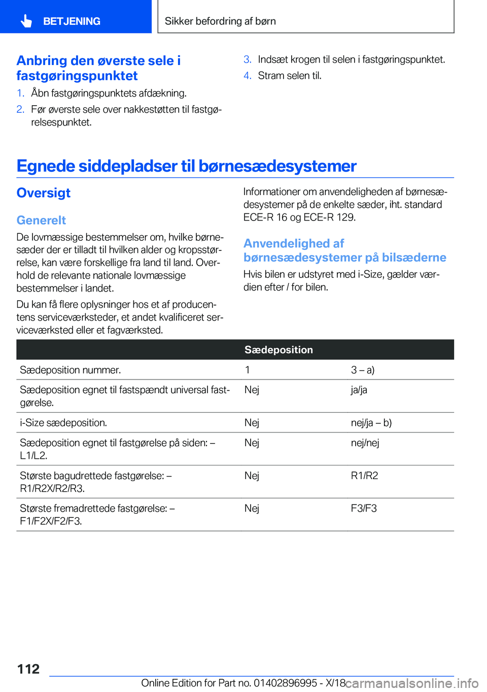 BMW Z4 2019  InstruktionsbØger (in Danish) �A�n�b�r�i�n�g��d�e�n��