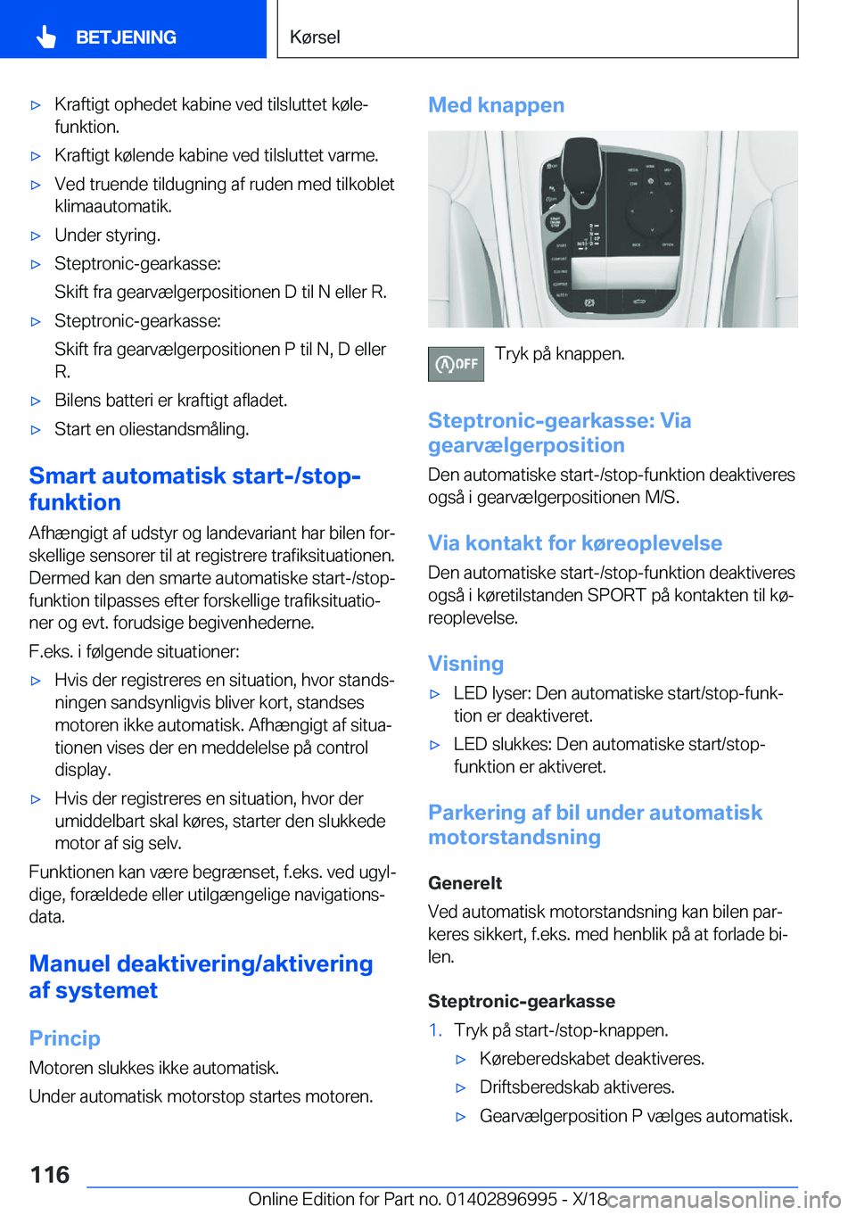 BMW Z4 2019  InstruktionsbØger (in Danish) 'x�K�r�a�f�t�i�g�t��o�p�h�e�d�e�t��k�a�b�i�n�e��v�e�d��t�i�l�s�l�u�t�t�e�t��k�