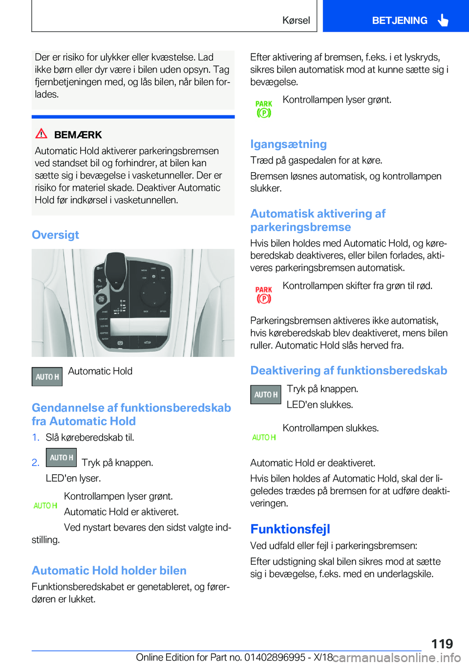 BMW Z4 2019  InstruktionsbØger (in Danish) �D�e�r��e�r��r�i�s�i�k�o��f�o�r��u�l�y�k�k�e�r��e�l�l�e�r��k�v�æ�s�t�e�l�s�e�.��L�a�d
�i�k�k�e��b�
