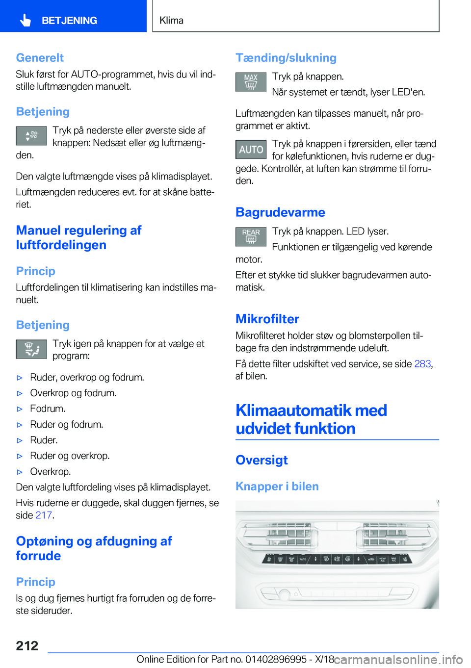 BMW Z4 2019  InstruktionsbØger (in Danish) �G�e�n�e�r�e�l�t
�S�l�u�k��f�