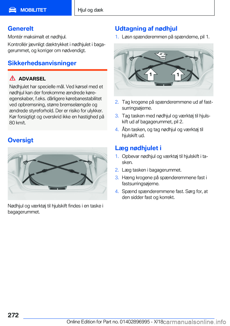 BMW Z4 2019  InstruktionsbØger (in Danish) �G�e�n�e�r�e�l�t�M�o�n�t�