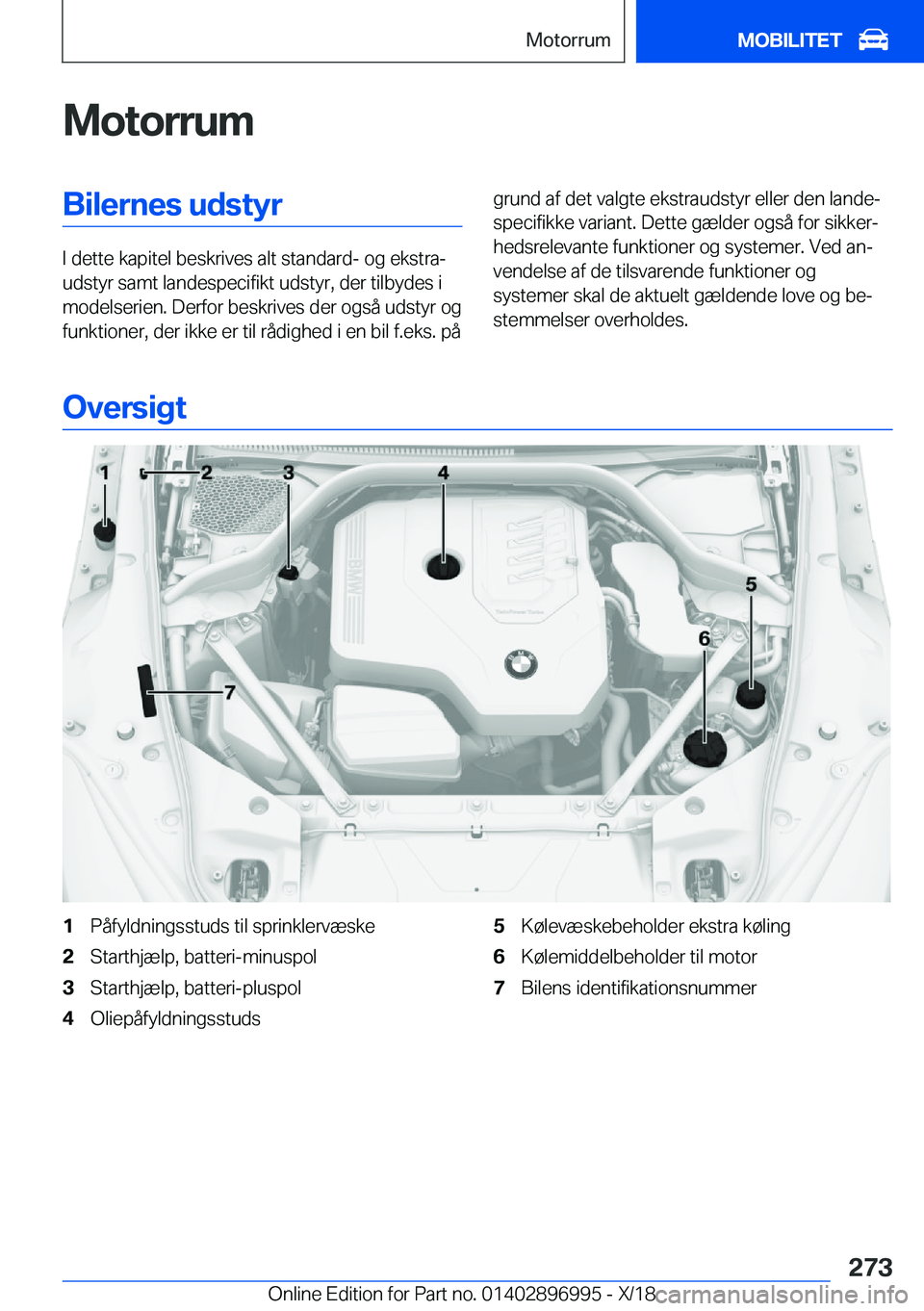 BMW Z4 2019  InstruktionsbØger (in Danish) �M�o�t�o�r�r�u�m�B�i�l�e�r�n�e�s��u�d�s�t�y�r
�I��d�e�t�t�e��k�a�p�i�t�e�l��b�e�s�k�r�i�v�e�s��a�l�t��s�t�a�n�d�a�r�d�-��o�g��e�k�s�t�r�aj
�u�d�s�t�y�r��s�a�m�t��l�a�n�d�e�s�p�e�c�i�f�i�k�t