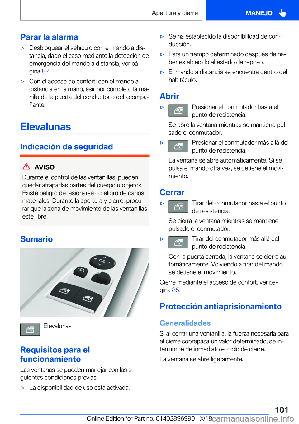 BMW Z4 2019  Manuales de Empleo (in Spanish) �P�a�r�a�r��l�a��a�l�a�r�m�ax�D�e�s�b�l�o�q�u�e�a�r��e�l��v�e�h�