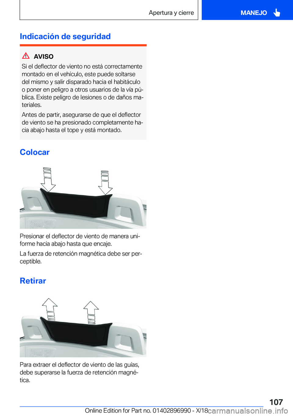 BMW Z4 2019  Manuales de Empleo (in Spanish) �I�n�d�i�c�a�c�i�