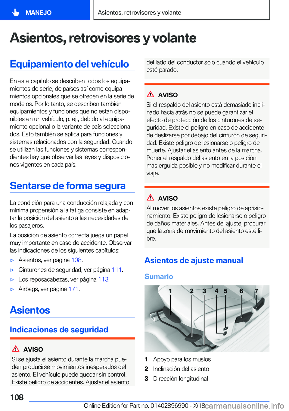 BMW Z4 2019  Manuales de Empleo (in Spanish) �A�s�i�e�n�t�o�s�,��r�e�t�r�o�v�i�s�o�r�e�s��y��v�o�l�a�n�t�e�E�q�u�i�p�a�m�i�e�n�t�o��d�e�l��v�e�h�