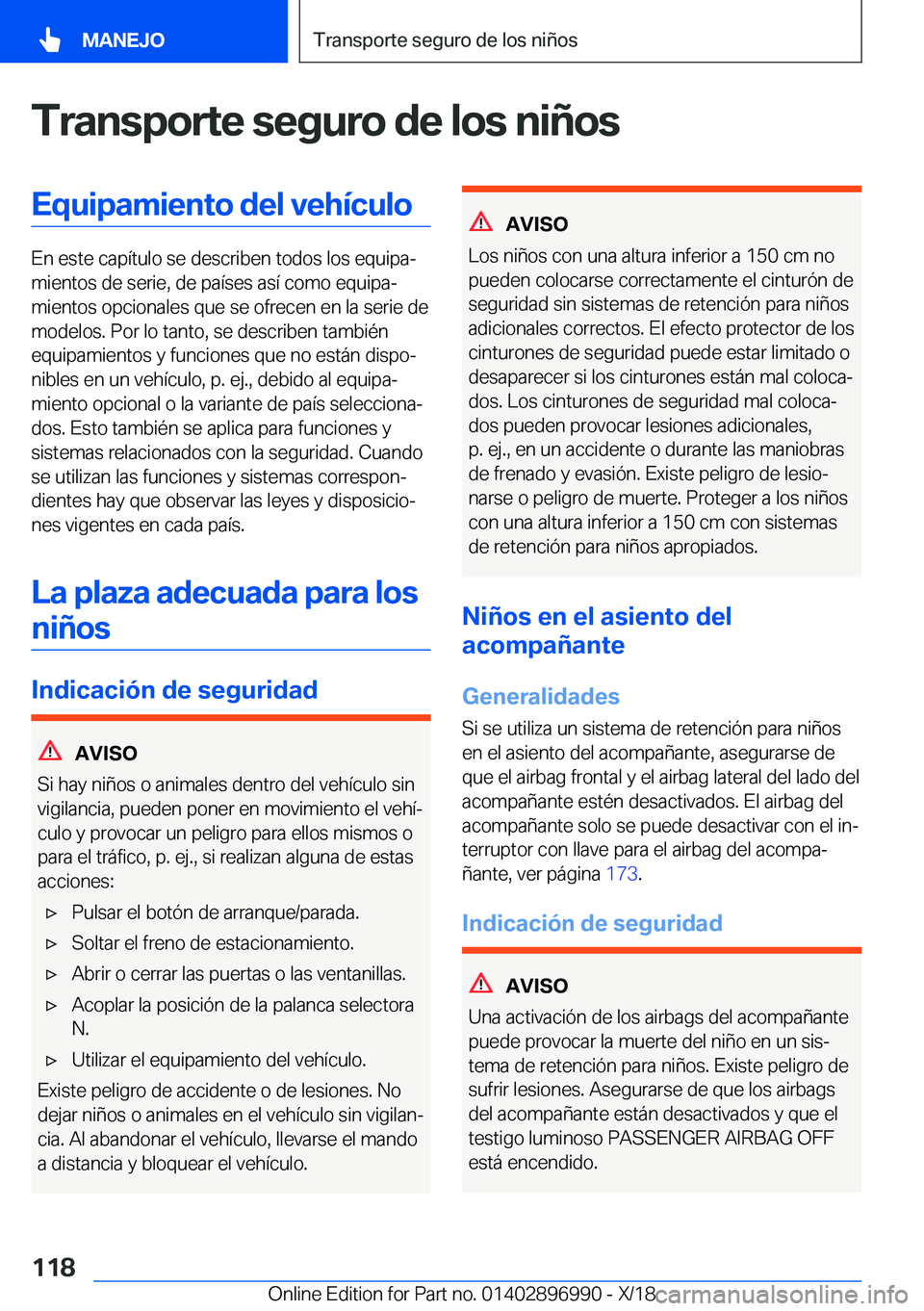 BMW Z4 2019  Manuales de Empleo (in Spanish) �T�r�a�n�s�p�o�r�t�e��s�e�g�u�r�o��d�e��l�o�s��n�i�