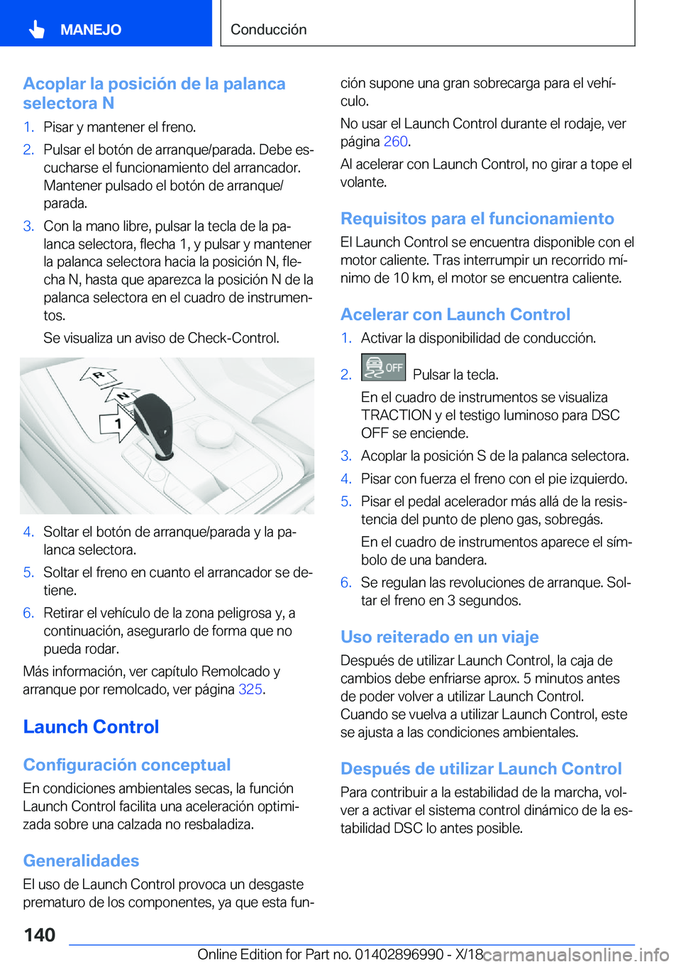 BMW Z4 2019  Manuales de Empleo (in Spanish) �A�c�o�p�l�a�r��l�a��p�o�s�i�c�i�