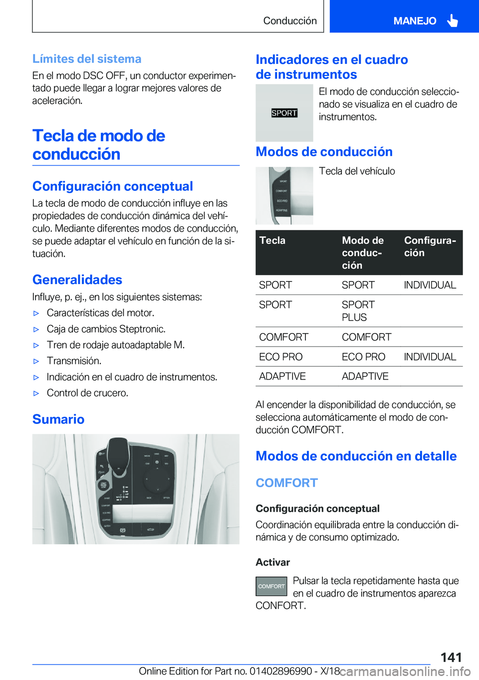 BMW Z4 2019  Manuales de Empleo (in Spanish) �L�