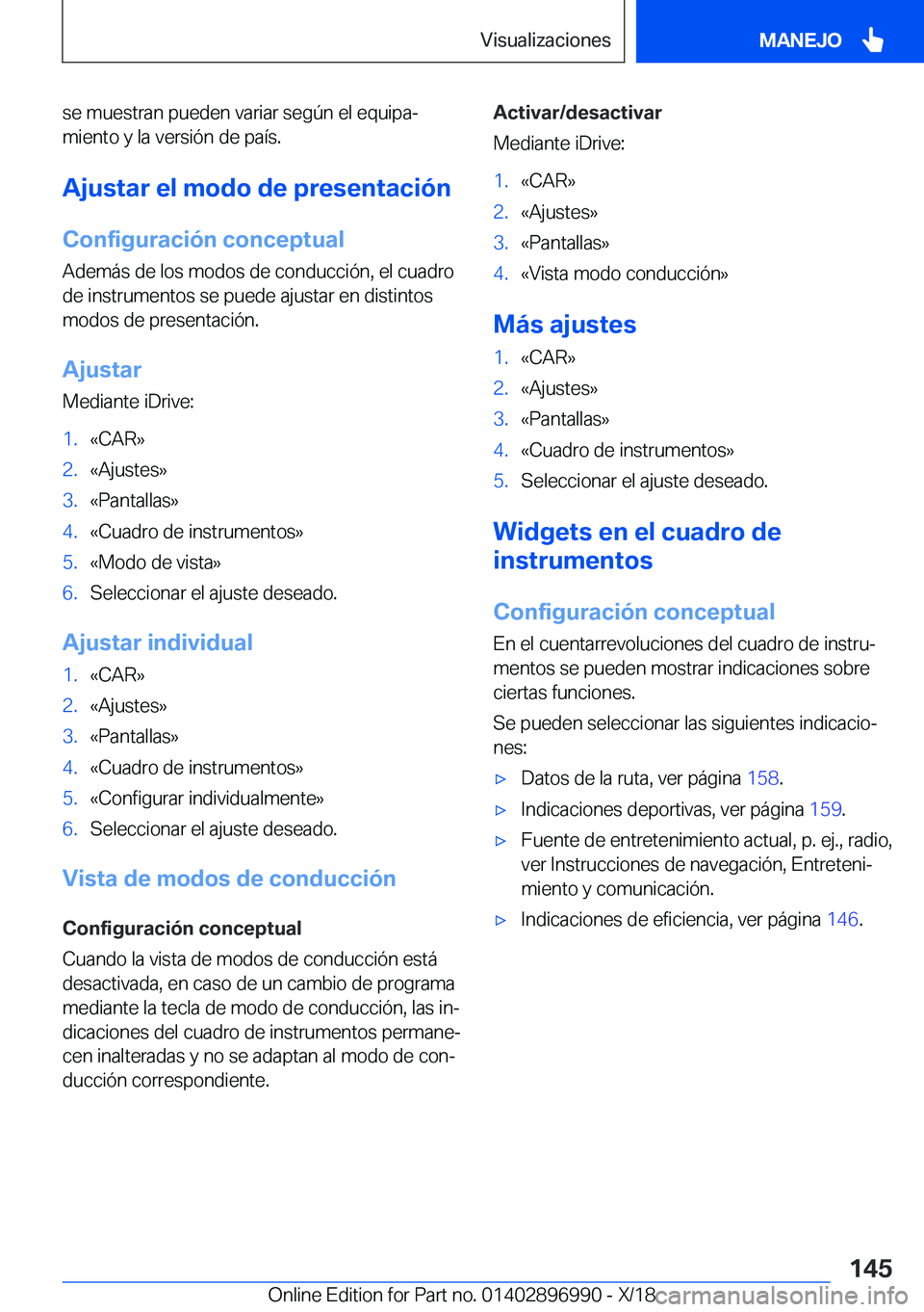 BMW Z4 2019  Manuales de Empleo (in Spanish) �s�e��m�u�e�s�t�r�a�n��p�u�e�d�e�n��v�a�r�i�a�r��s�e�g�
