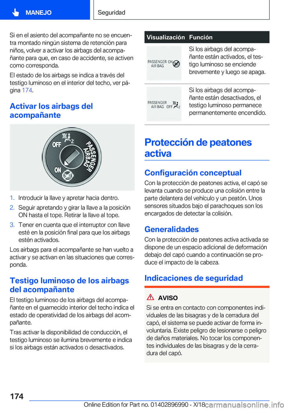 BMW Z4 2019  Manuales de Empleo (in Spanish) �S�i��e�n��e�l��a�s�i�e�n�t�o��d�e�l��a�c�o�m�p�a�