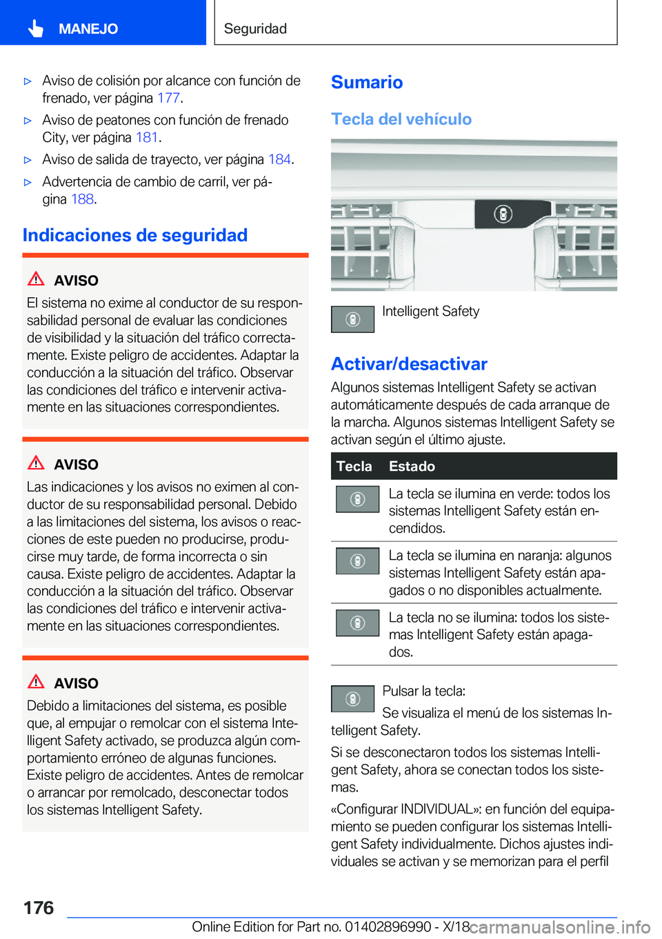 BMW Z4 2019  Manuales de Empleo (in Spanish) x�A�v�i�s�o��d�e��c�o�l�i�s�i�