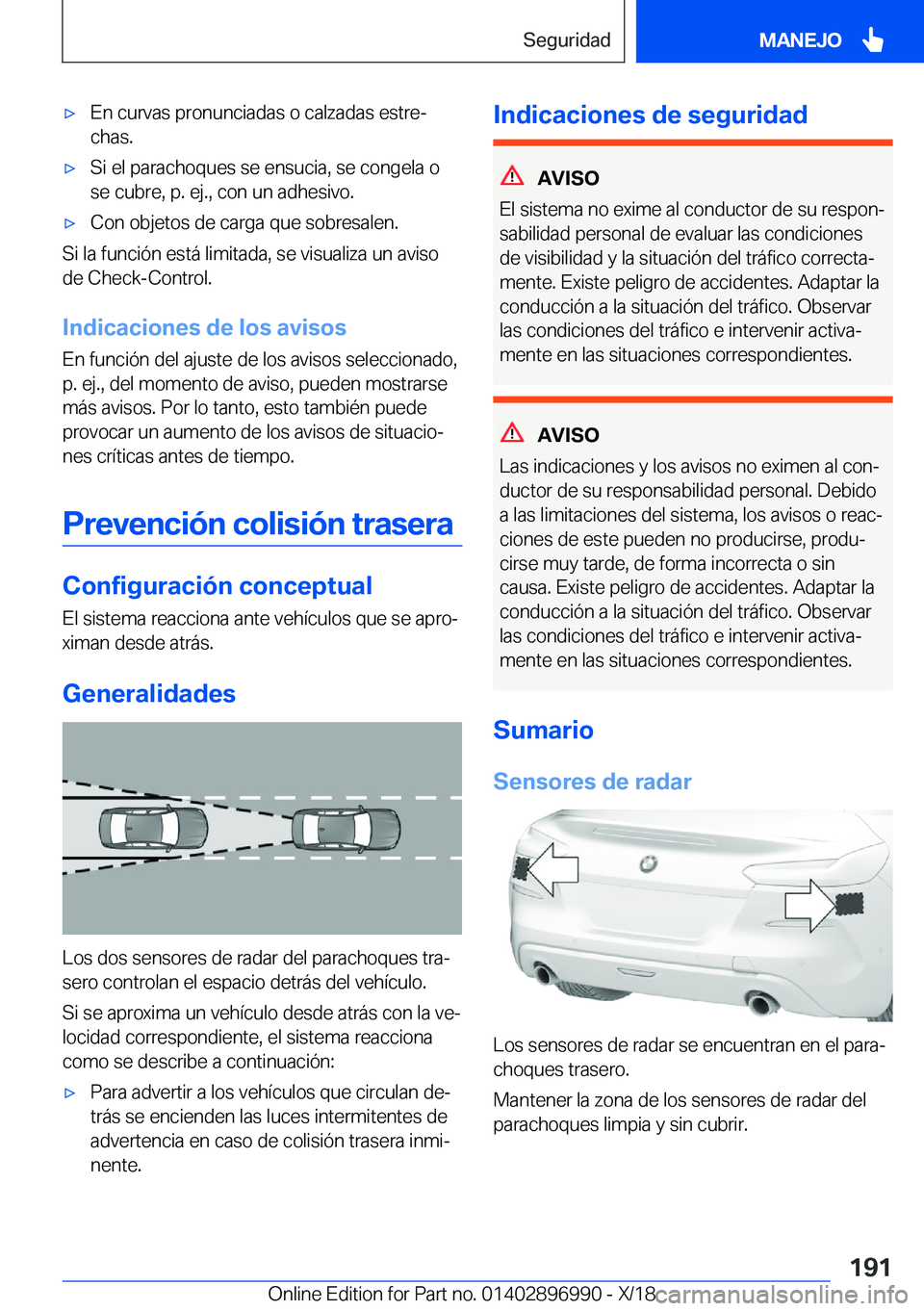 BMW Z4 2019  Manuales de Empleo (in Spanish) x�E�n��c�u�r�v�a�s��p�r�o�n�u�n�c�i�a�d�a�s��o��c�a�l�z�a�d�a�s��e�s�t�r�eª
�c�h�a�s�.x�S�i��e�l��p�a�r�a�c�h�o�q�u�e�s��s�e��e�n�s�u�c�i�a�,��s�e��c�o�n�g�e�l�a��o �s�e��c�u�b�r�e�,�