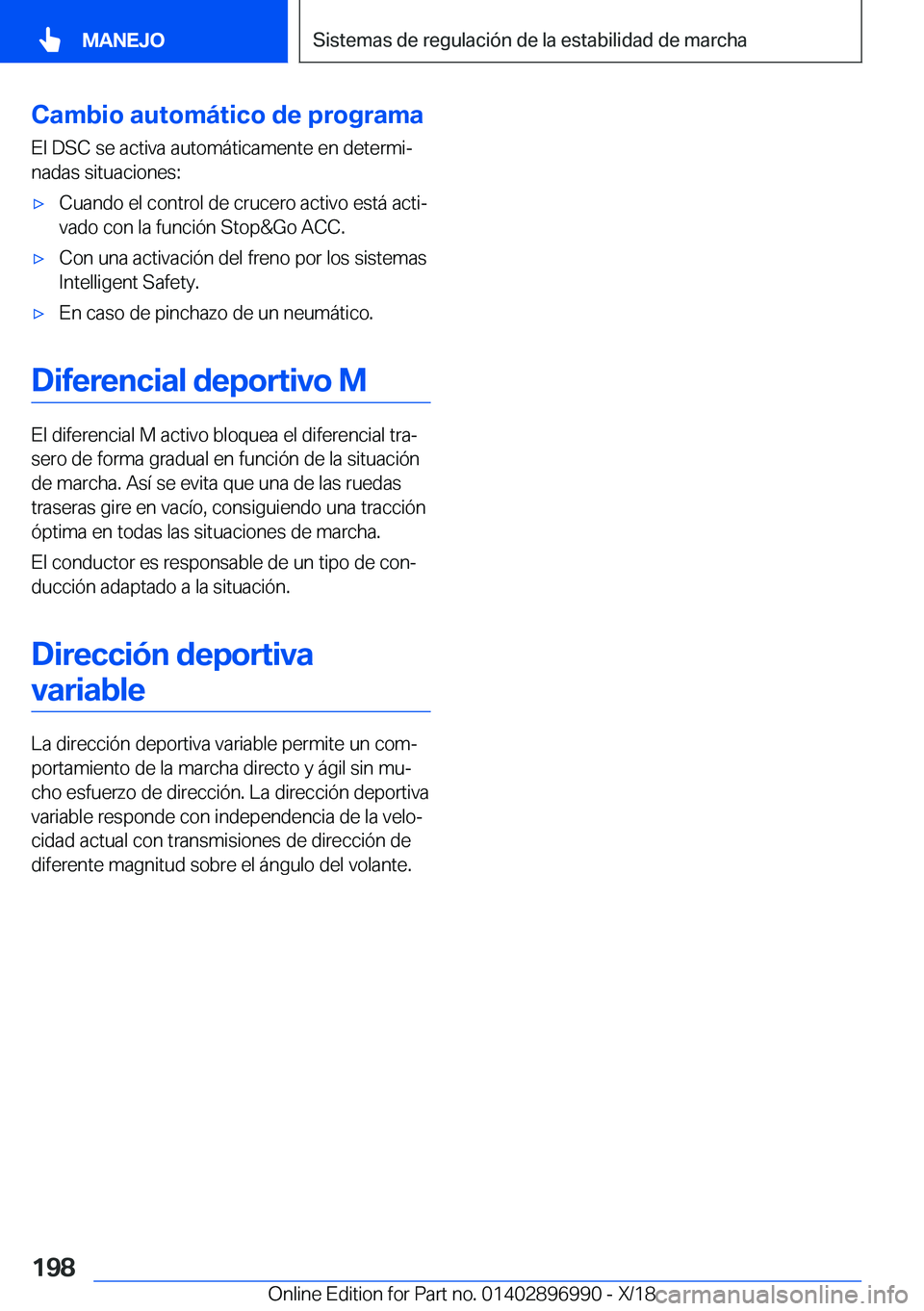 BMW Z4 2019  Manuales de Empleo (in Spanish) �C�a�m�b�i�o��a�u�t�o�m�