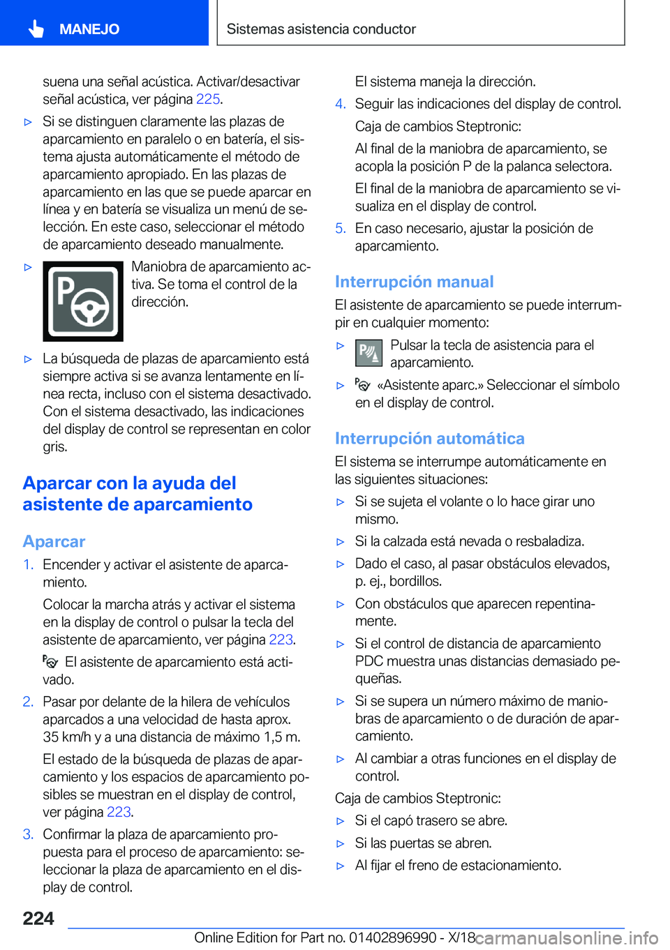 BMW Z4 2019  Manuales de Empleo (in Spanish) �s�u�e�n�a��u�n�a��s�e�
