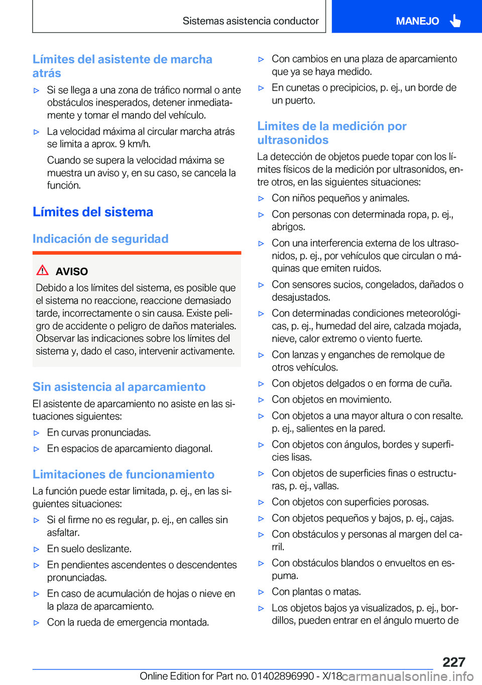 BMW Z4 2019  Manuales de Empleo (in Spanish) �L�