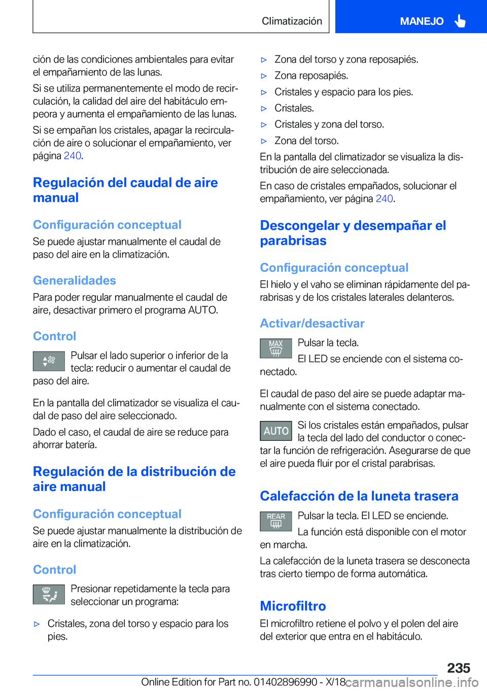 BMW Z4 2019  Manuales de Empleo (in Spanish) �c�i�
