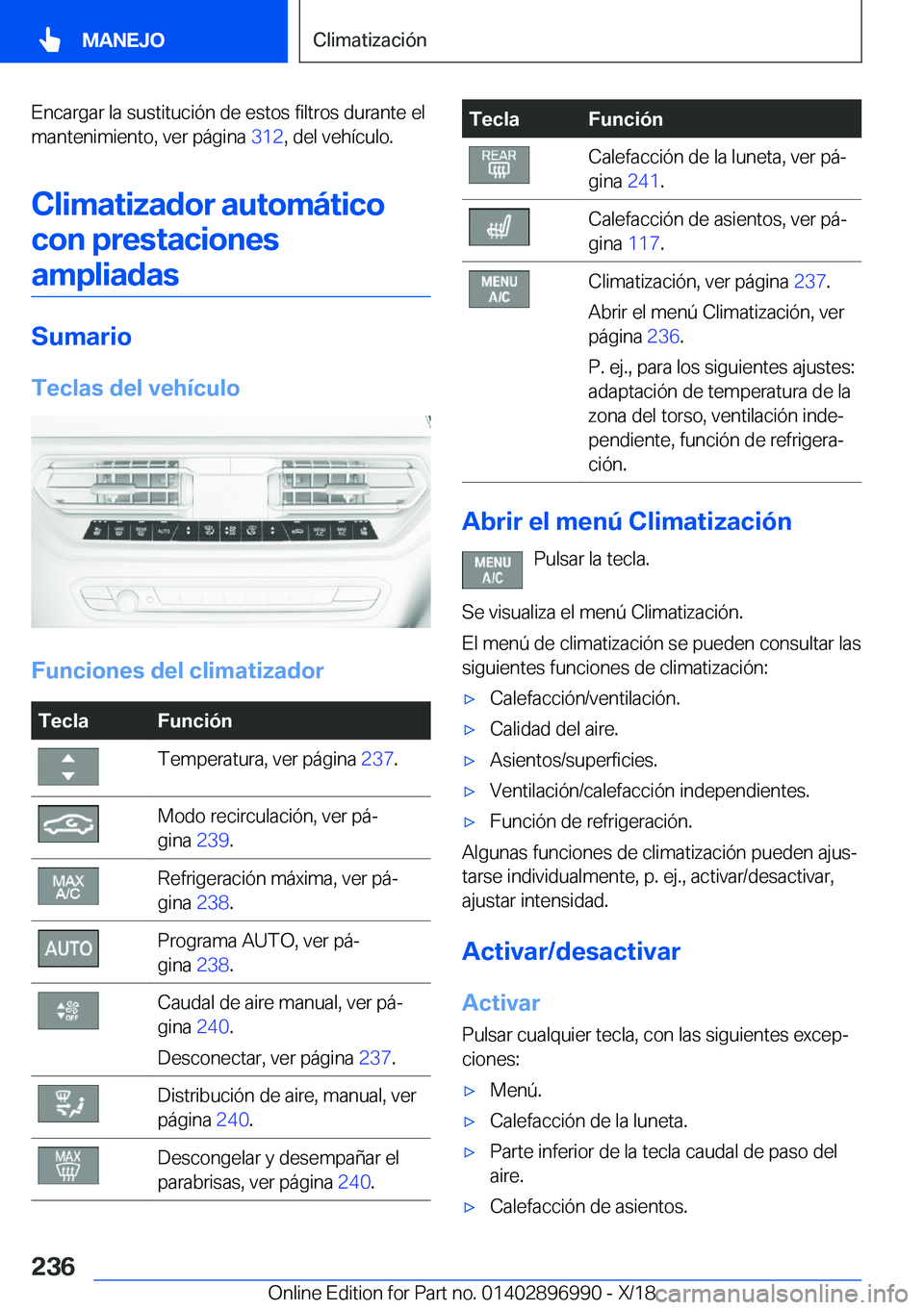 BMW Z4 2019  Manuales de Empleo (in Spanish) �E�n�c�a�r�g�a�r��l�a��s�u�s�t�i�t�u�c�i�