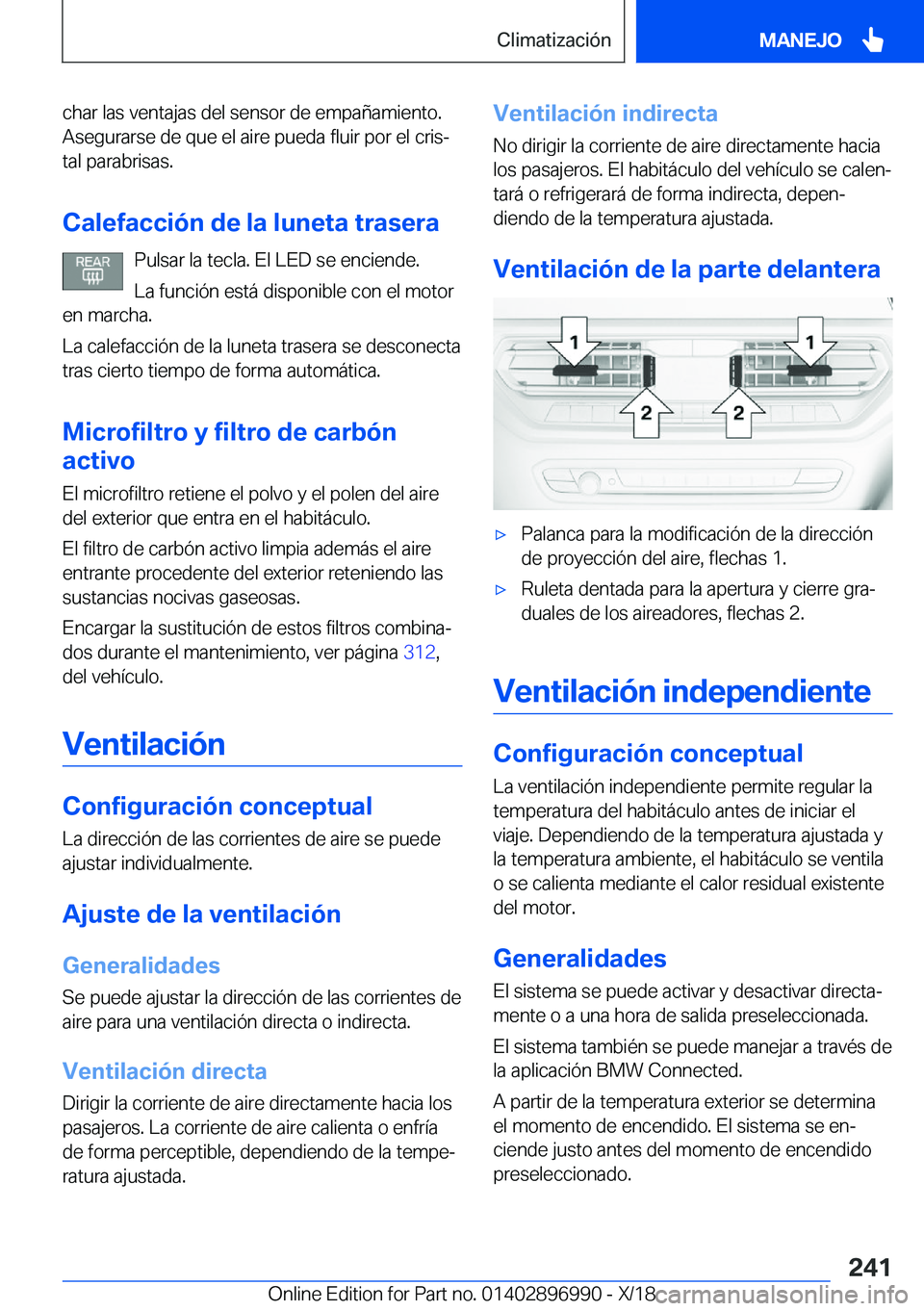 BMW Z4 2019  Manuales de Empleo (in Spanish) �c�h�a�r��l�a�s��v�e�n�t�a�j�a�s��d�e�l��s�e�n�s�o�r��d�e��e�m�p�a�