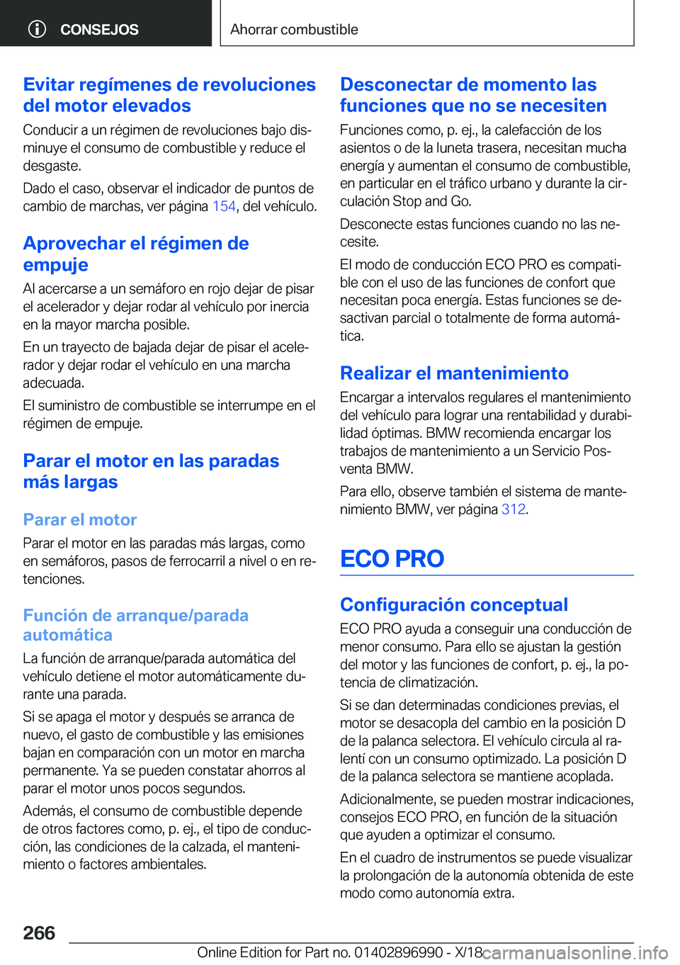 BMW Z4 2019  Manuales de Empleo (in Spanish) �E�v�i�t�a�r��r�e�g�