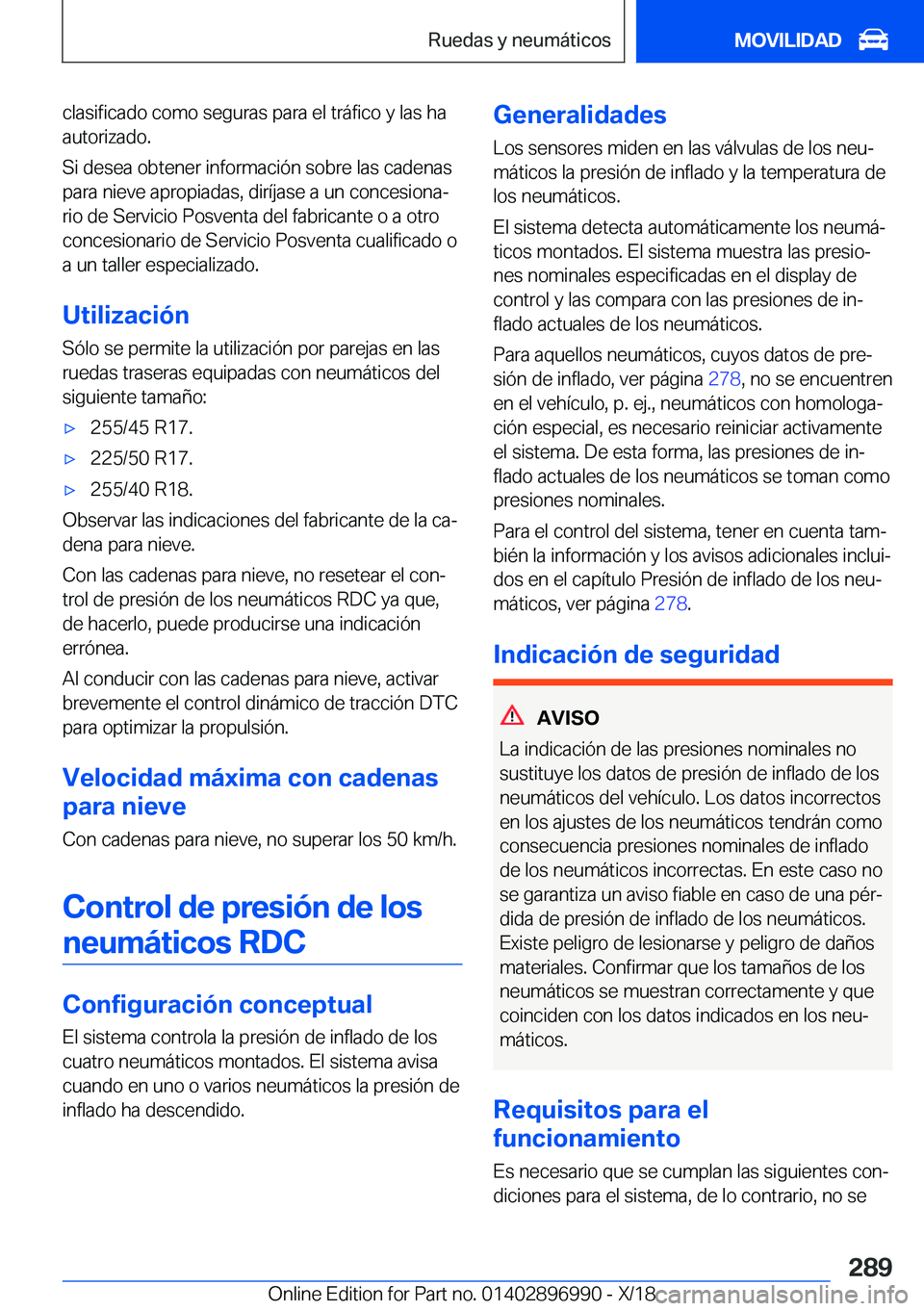 BMW Z4 2019  Manuales de Empleo (in Spanish) �c�l�a�s�i�f�i�c�a�d�o��c�o�m�o��s�e�g�u�r�a�s��p�a�r�a��e�l��t�r�