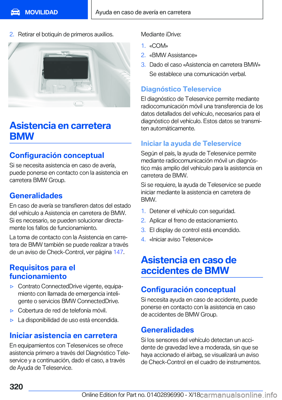 BMW Z4 2019  Manuales de Empleo (in Spanish) �2�.�R�e�t�i�r�a�r��e�l��b�o�t�i�q�u�